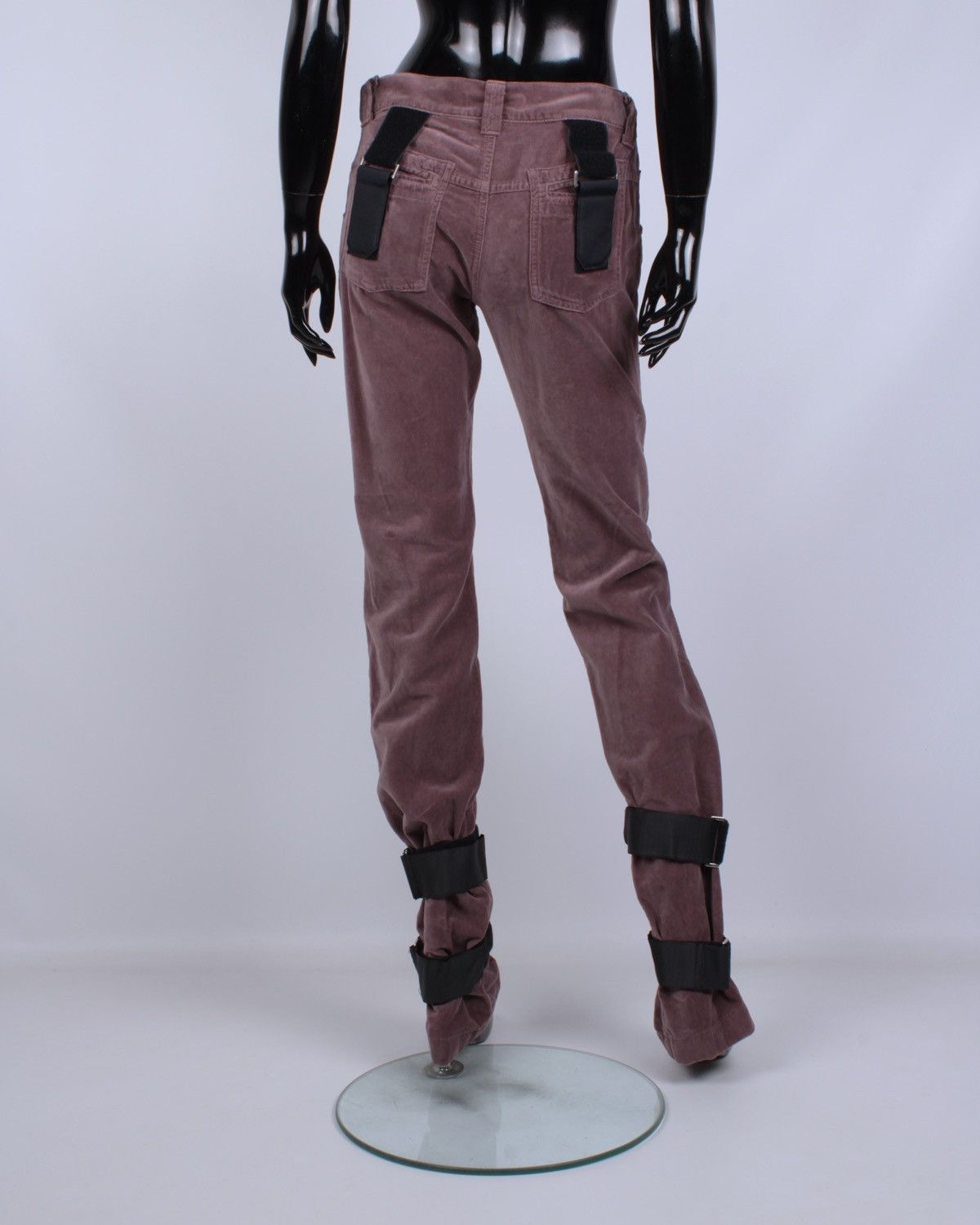 Dolce & Gabbana × Vintage Dolce Gabbana Runway 2003 Velvet Velour Bondage Womens Pants Size 27" / US 4 / IT 40 - 8 Thumbnail
