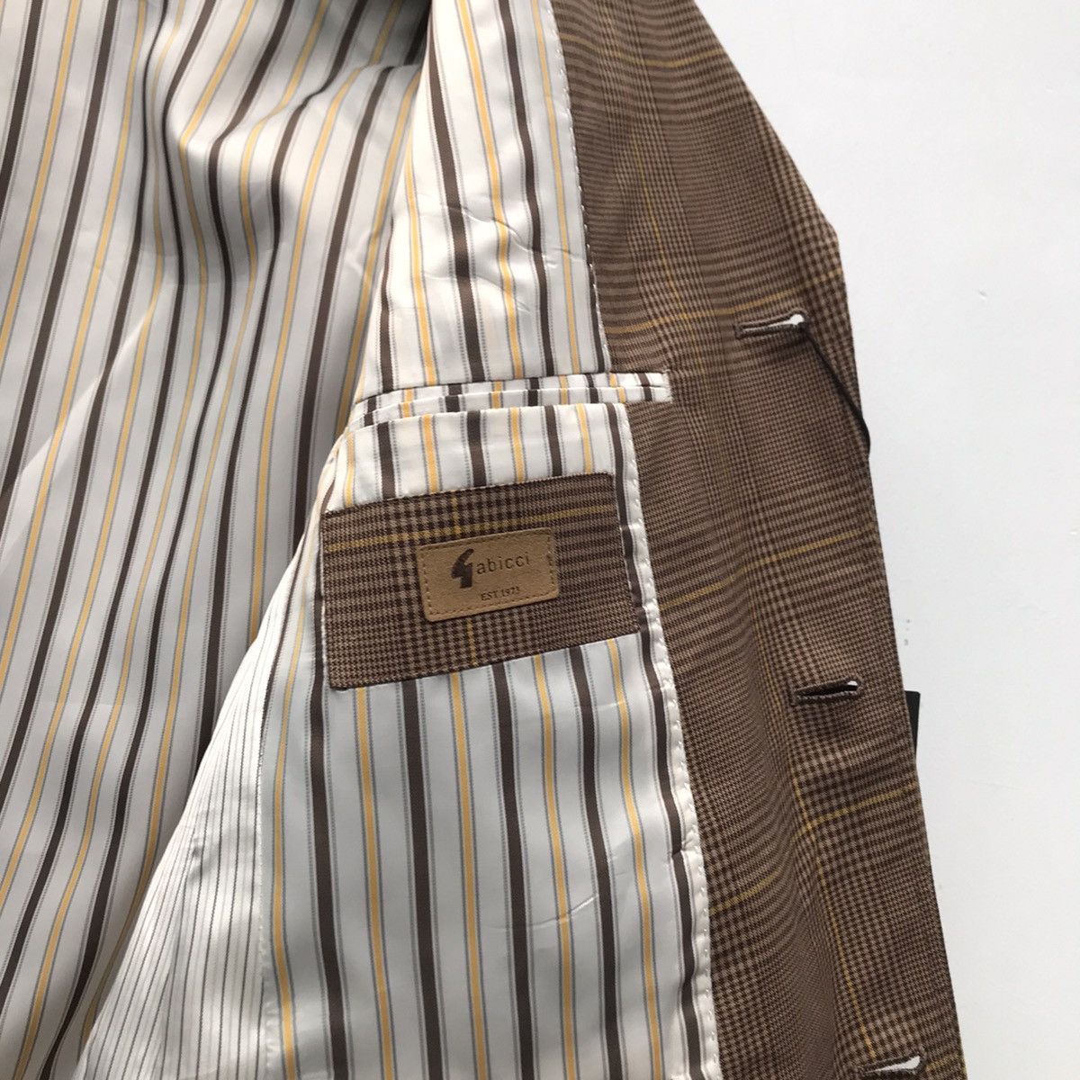 Gabicci × Lambretta Gabicci Italy Vintage Mens Checked Tailored Jacket Button Up Size 40R - 9 Thumbnail