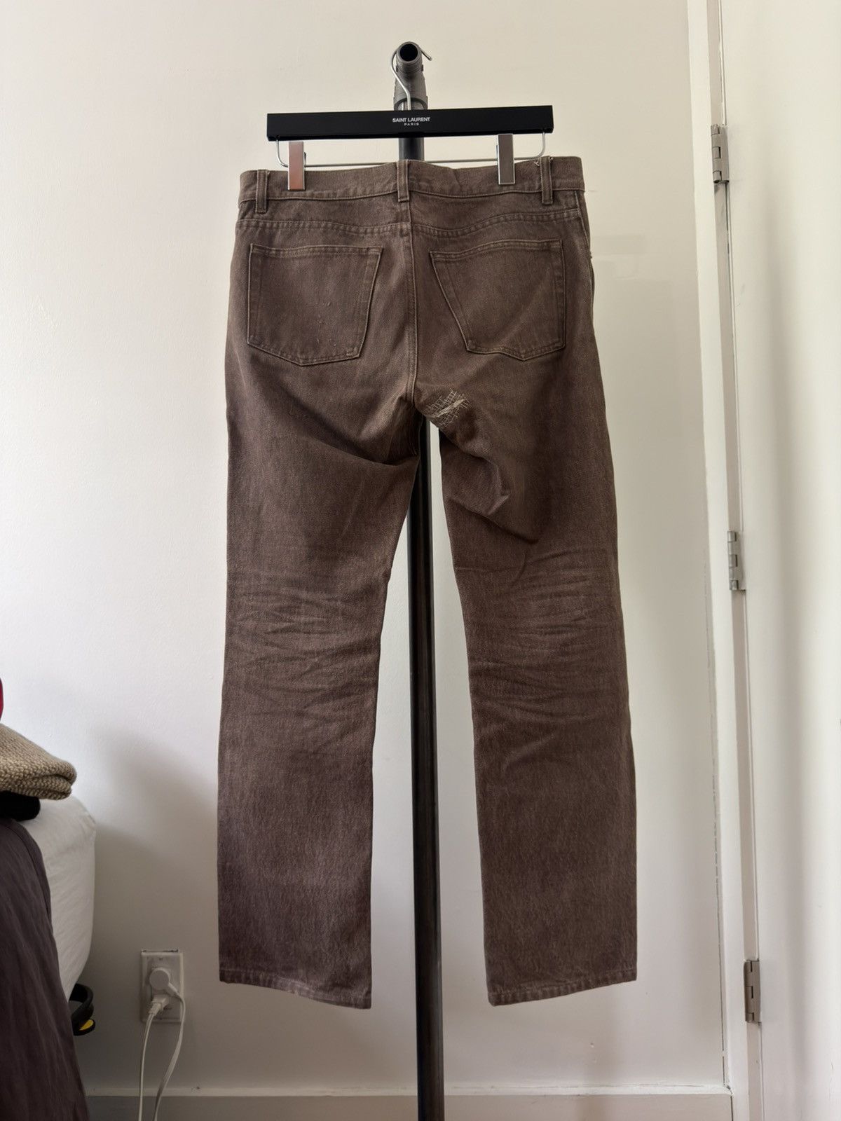 Helmut Lang ‘00s Brown Bootcut Denim Size US 32 / EU 48 - 2 Thumbnail