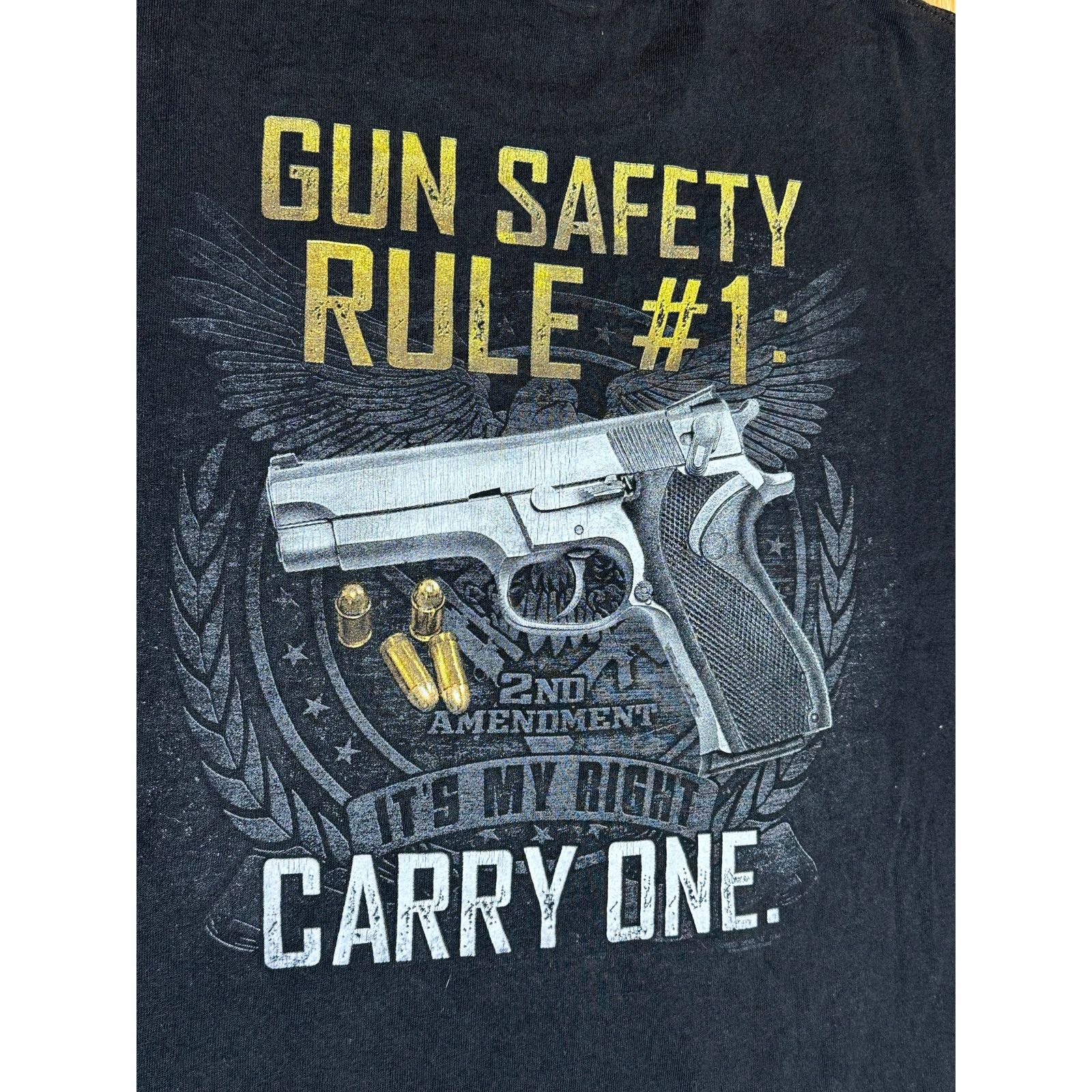 Fruit Of The Loom Buck Wear Gun Safety Rule 1 carry one 3XL Tshirt Size US XXL / EU 58 / 5 - 6 Thumbnail