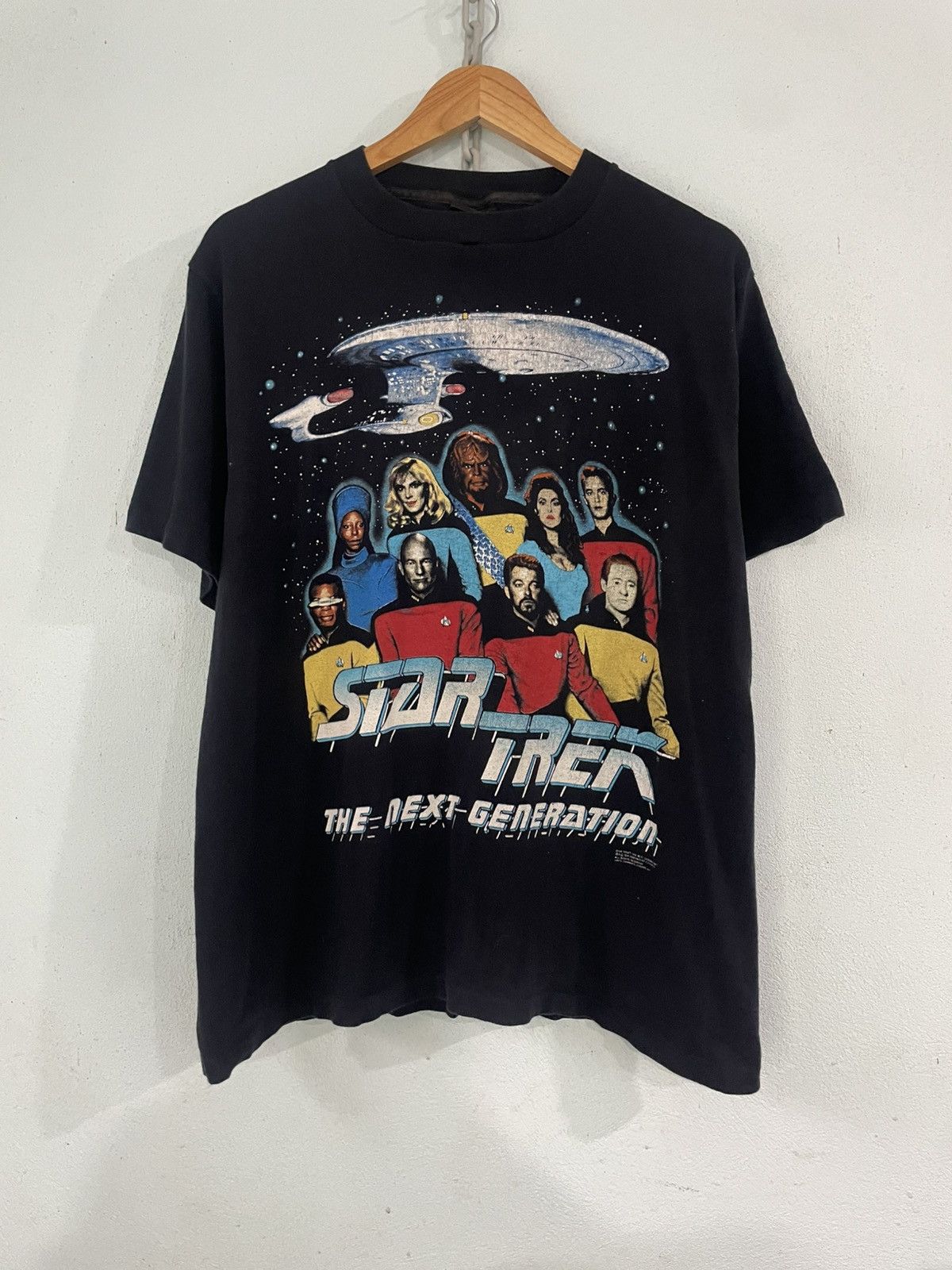Vintage 1991 Star Trek The Next Generation Tee Size US XL / EU 56 / 4 - 2 Thumbnail