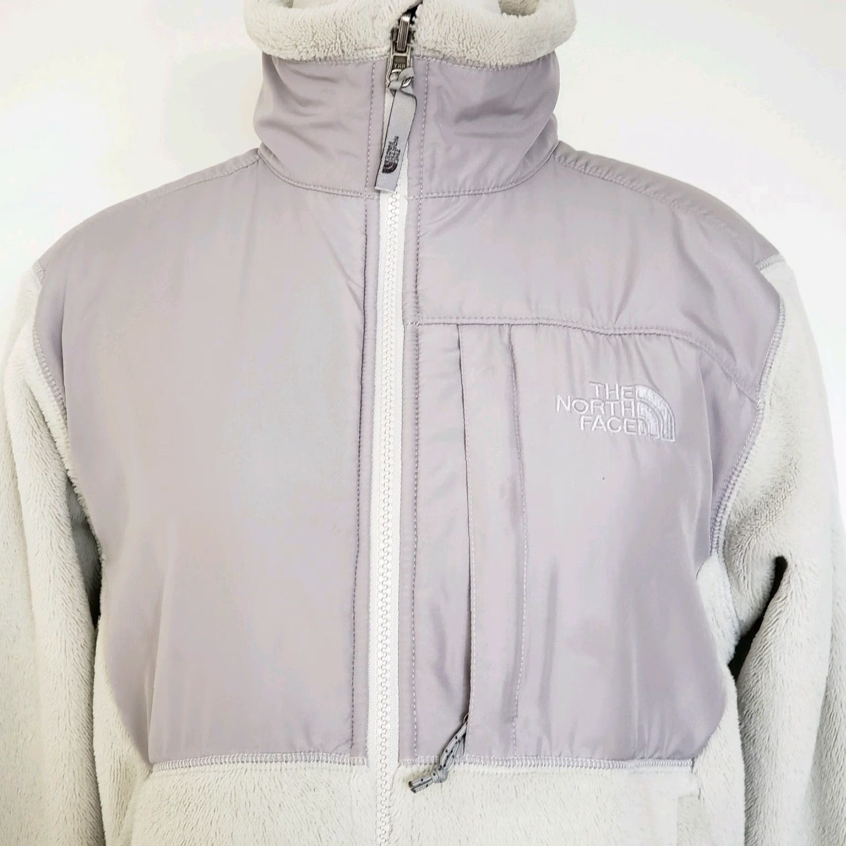 The North Face VINTAGE The North Face Fleece Jacket Women's XS Gray Casual Outdoor Logo Full Zip Pockets Size XS / US 0-2 / IT 36-38 - 4 Thumbnail