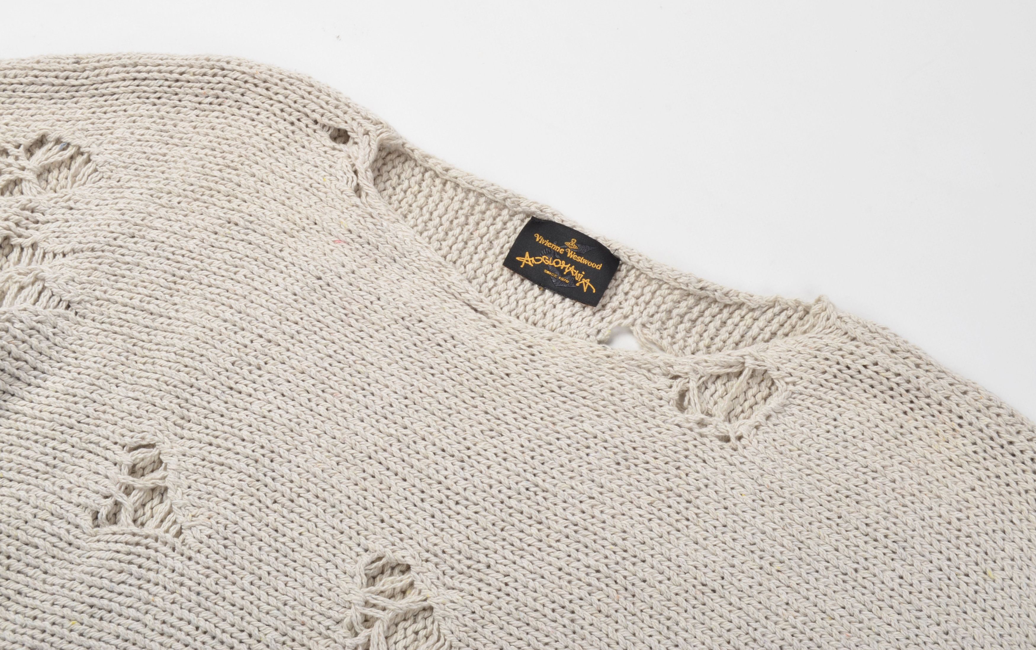 Designer × Vintage × Vivienne Westwood Vivienne Westwood Anglomania Broken Knit Distressed Jumper Size US M / EU 48-50 / 2 - 2 Thumbnail