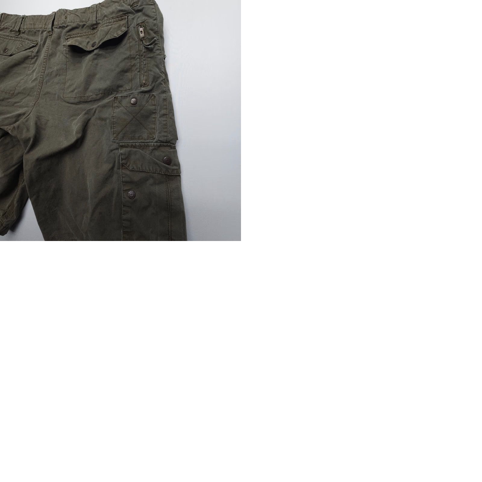 Old Navy VINTAGE Old Navy Surplus Company Cargo Shorts Mens 36 Green Heavy Y2K Military 2008 Size US 36 / EU 52 - 9 Thumbnail