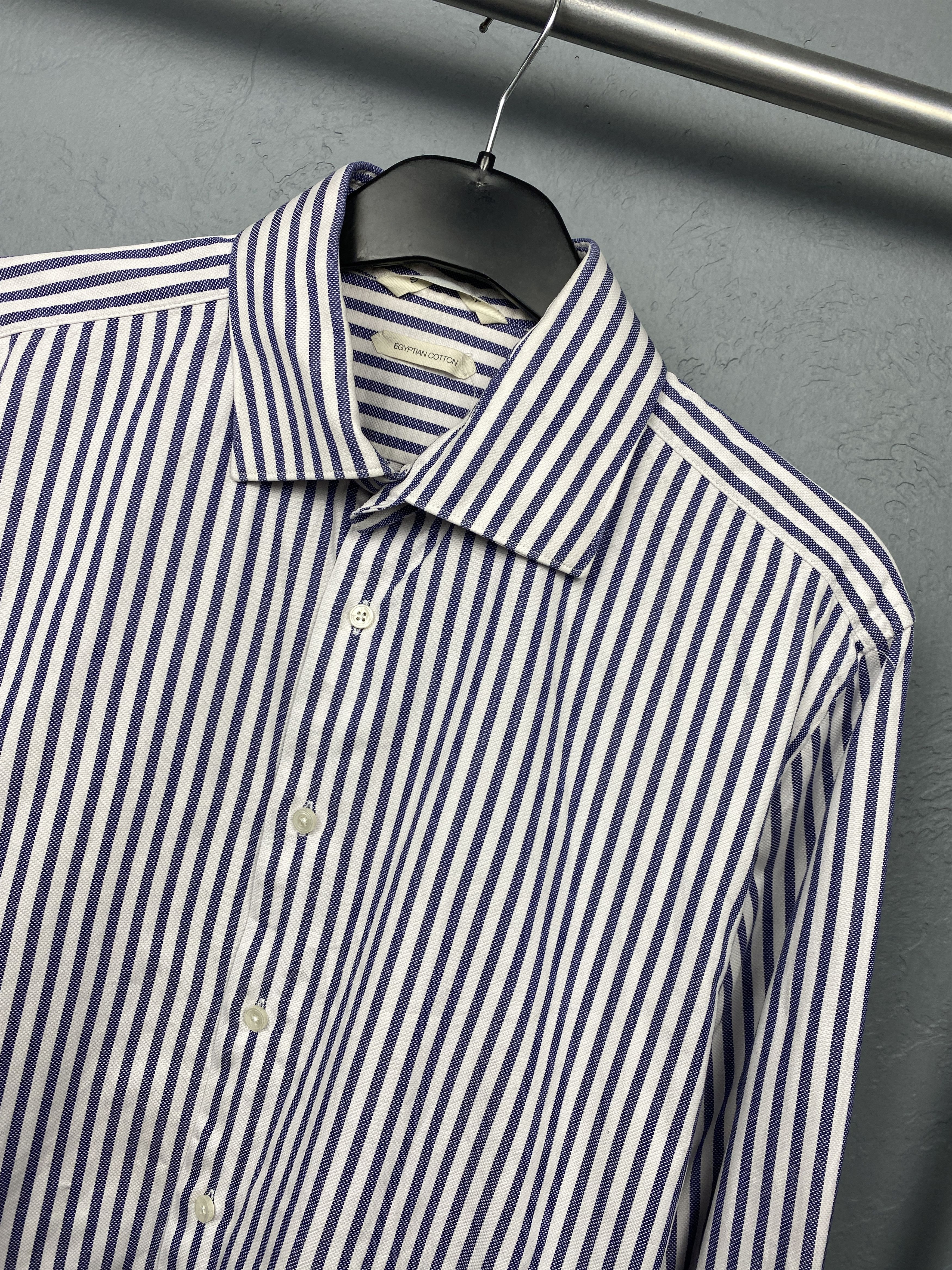 Suitsupply Suitsupply Egyptian Cotton Vintage Mens Long Sleeve Shirt Size US L / EU 52-54 / 3 - 2 Thumbnail