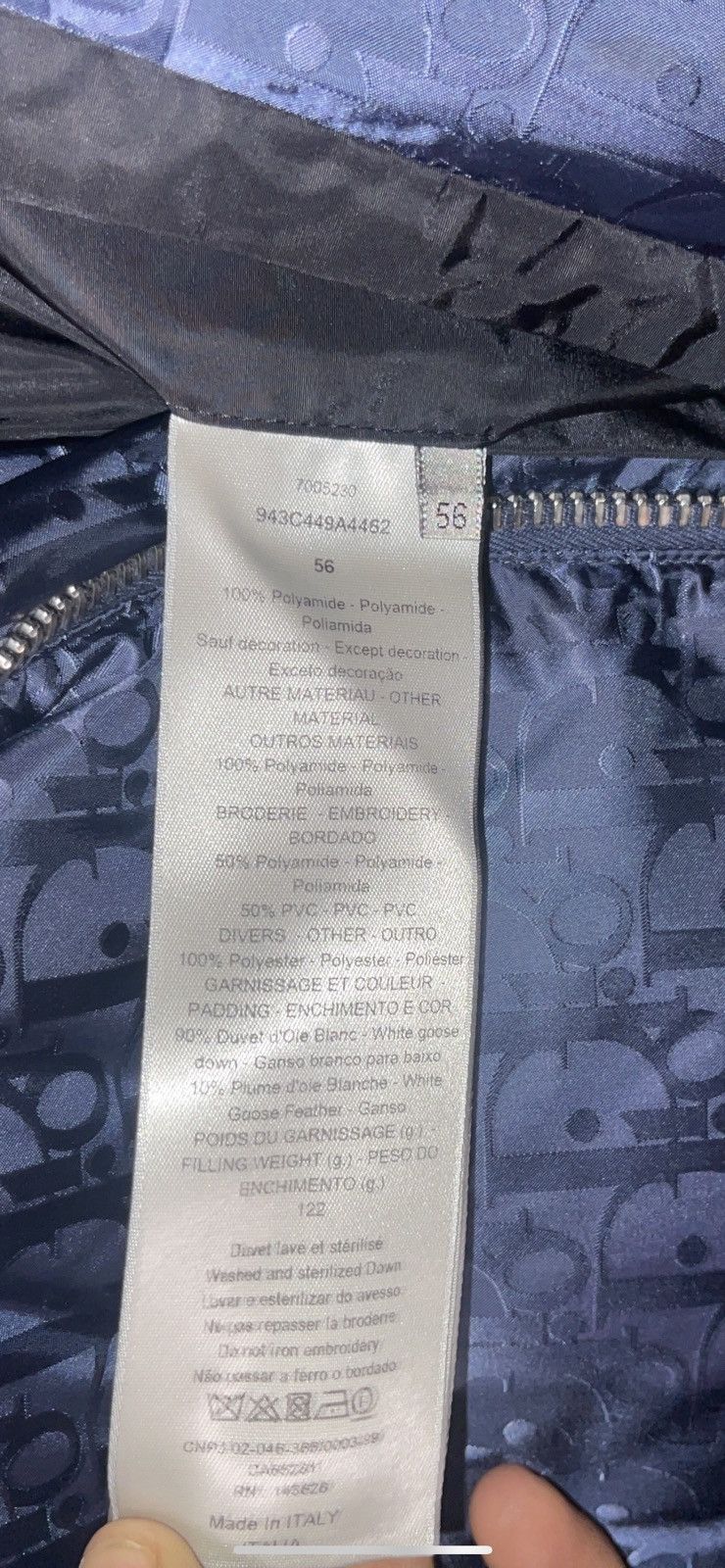 Dior DIOR OBLIQUE DOWN JACKET Size US XL / EU 56 / 4 - 11 Thumbnail