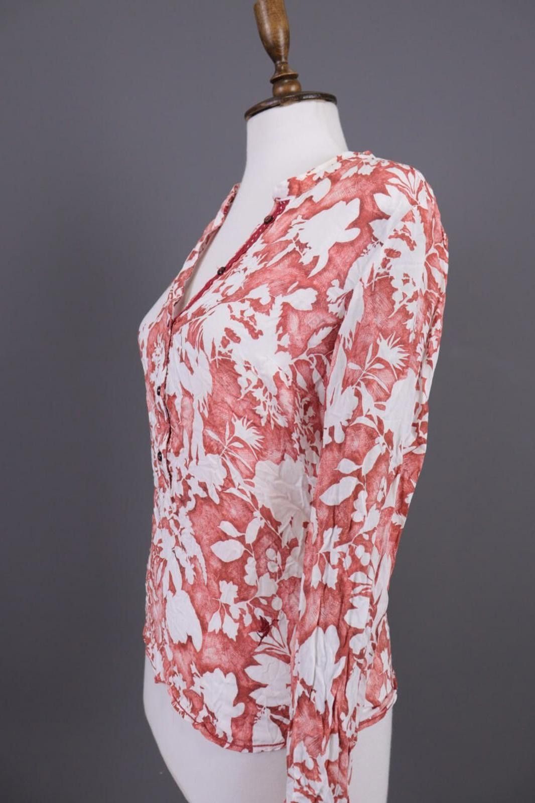 Designer Emily Van Den Bergh Multicolor Floral Henley Shirt Size 38 Size M / US 6-8 / IT 42-44 - 10 Thumbnail