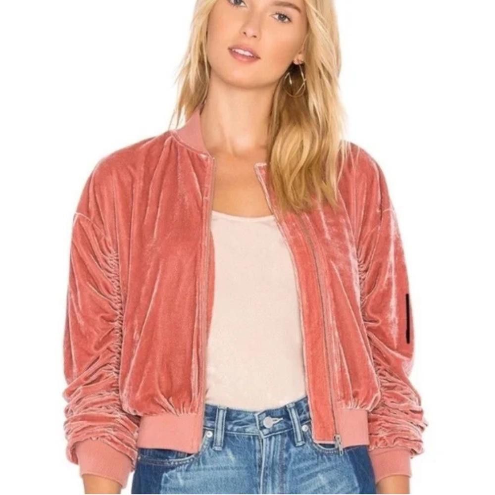 Designer Lovers + Friends l Velvet Bomber Jacket XS Size XS / US 0-2 / IT 36-38 - 10 Thumbnail