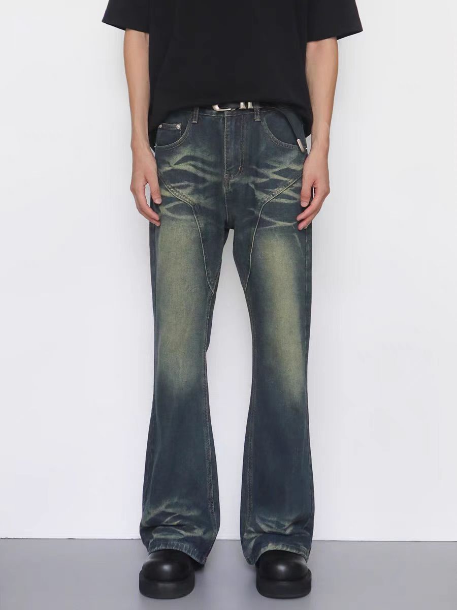 Japanese Brand × Jean High street washed and spliced micro flare jeans Size US 32 / EU 48 - 5 Thumbnail