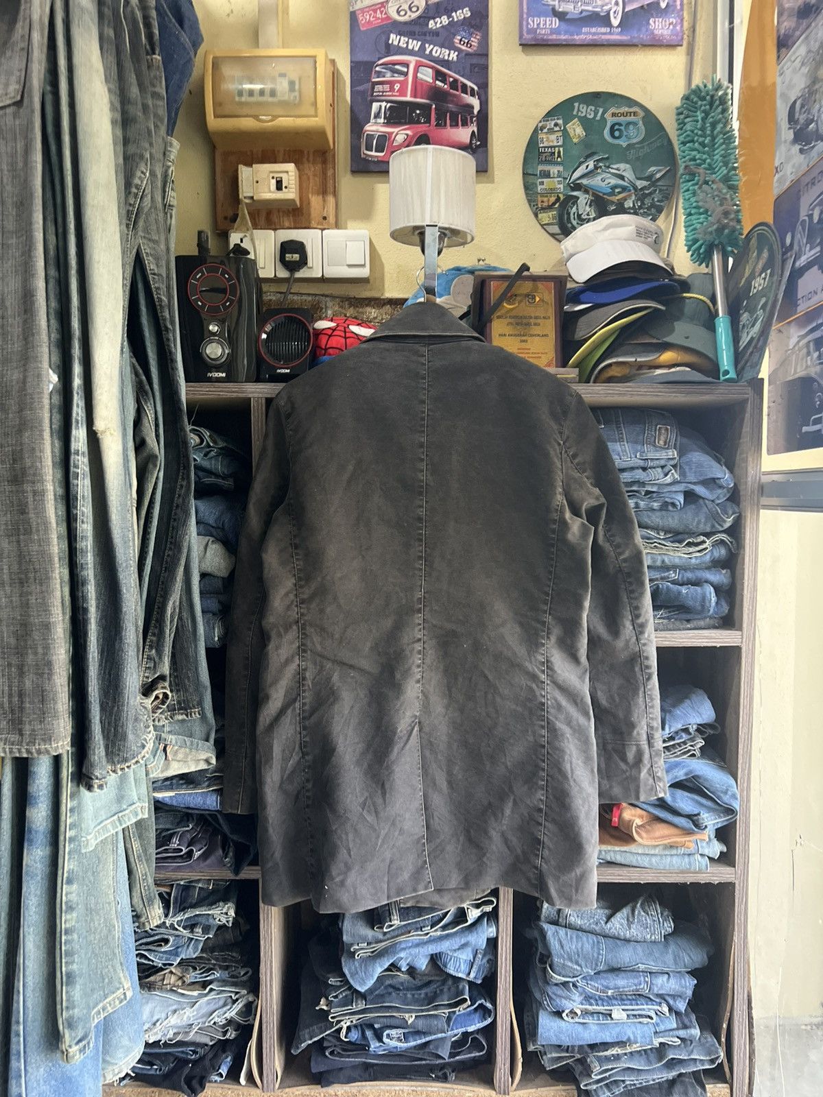 Michel Klein 🔥Sun Faded Klein Plus Homme Double Breasted Button Jacket Size US M / EU 48-50 / 2 - 3 Thumbnail