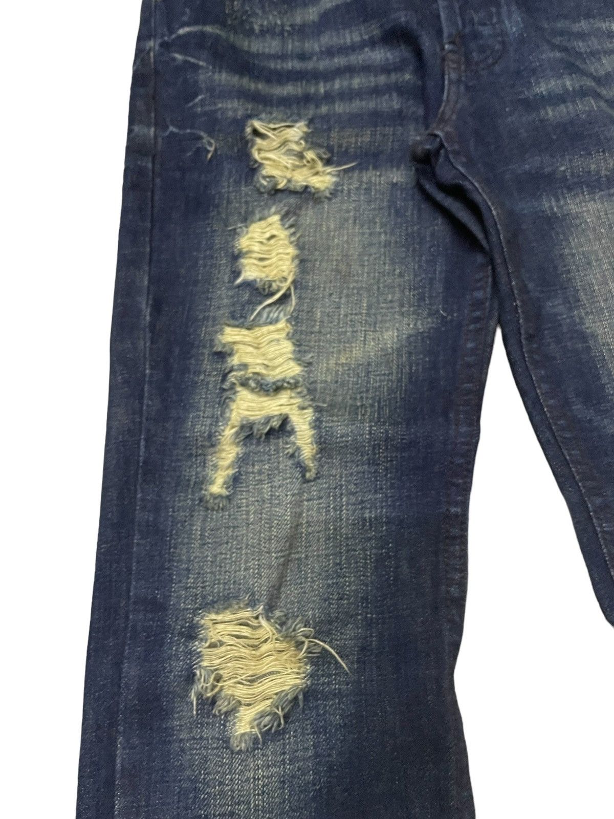 Tornado Mart Philodox Japan Flared Distressed Indigo Mud Jeans Denim Pant Size US 30 / EU 46 - 9 Thumbnail