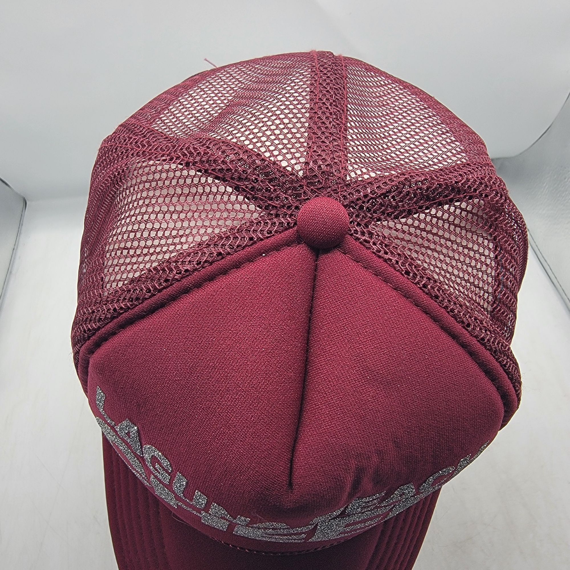 Other Laguna Beach Cheer Burgundy Trucker Hat Cap Glitter Letters Size ONE SIZE - 5 Thumbnail