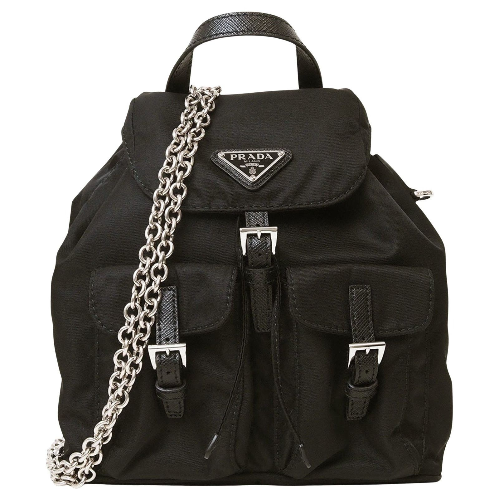 Prada Mini Backpack Chain Style