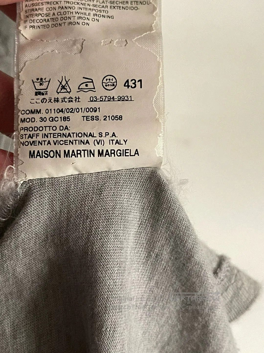 Maison Margiela Maison Martin Margiela Gray Short Sleeve T-Shirt. Size US M / EU 48-50 / 2 - 5 Thumbnail