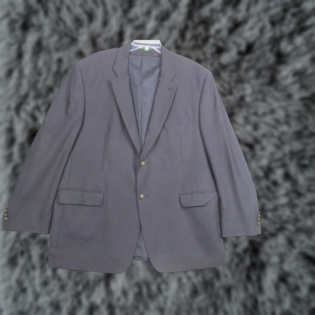 Ralph Lauren Lauren Ralph Lauren Blazer Mens 48R Navy Blue Wool Blend Two Button Made Canada Size 48R - 1 Thumbnail