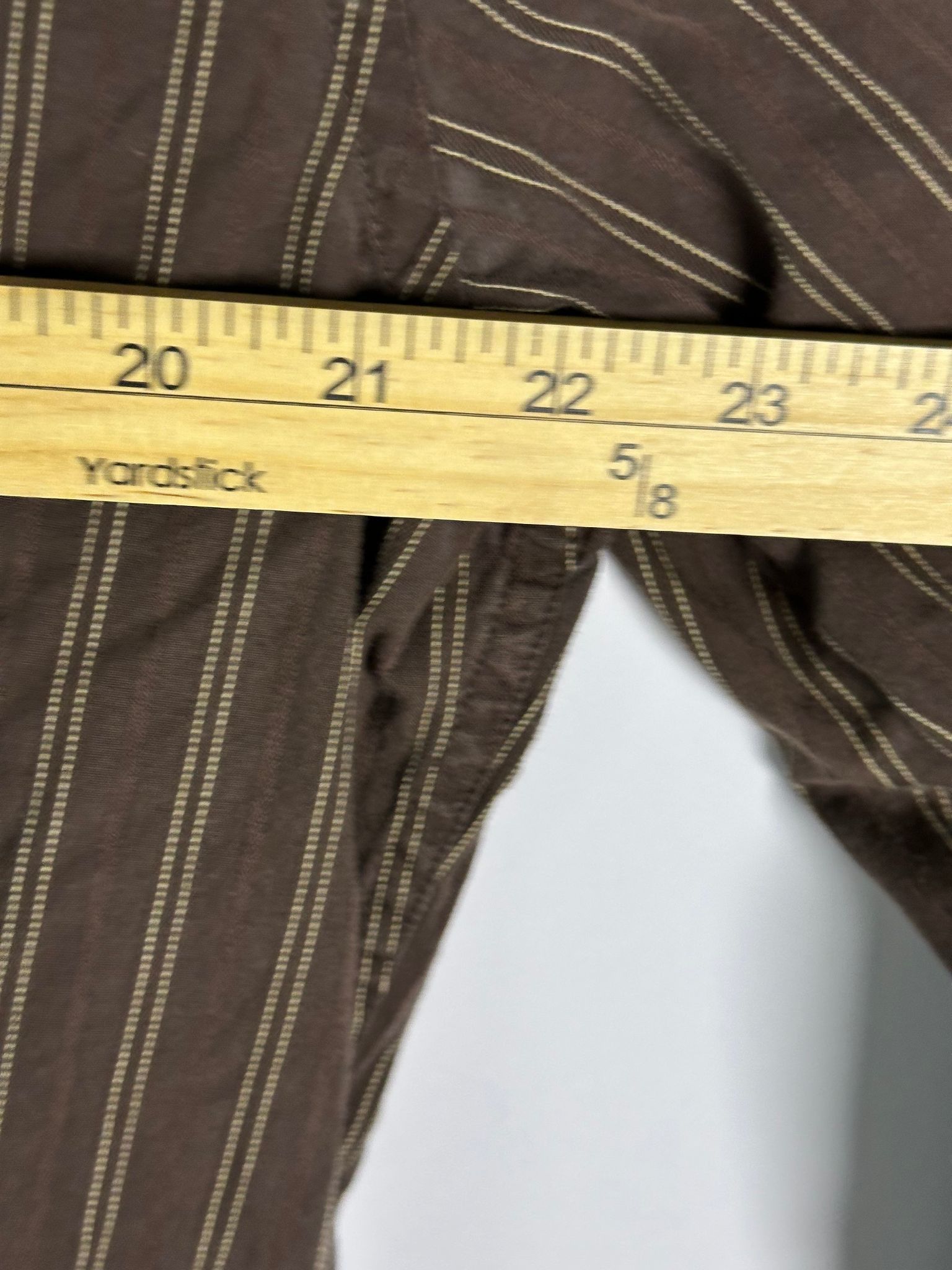Axist AXIST Shirt Mens L Modern Fit Brown Stripe Long Sleeve Size US L / EU 52-54 / 3 - 7 Thumbnail