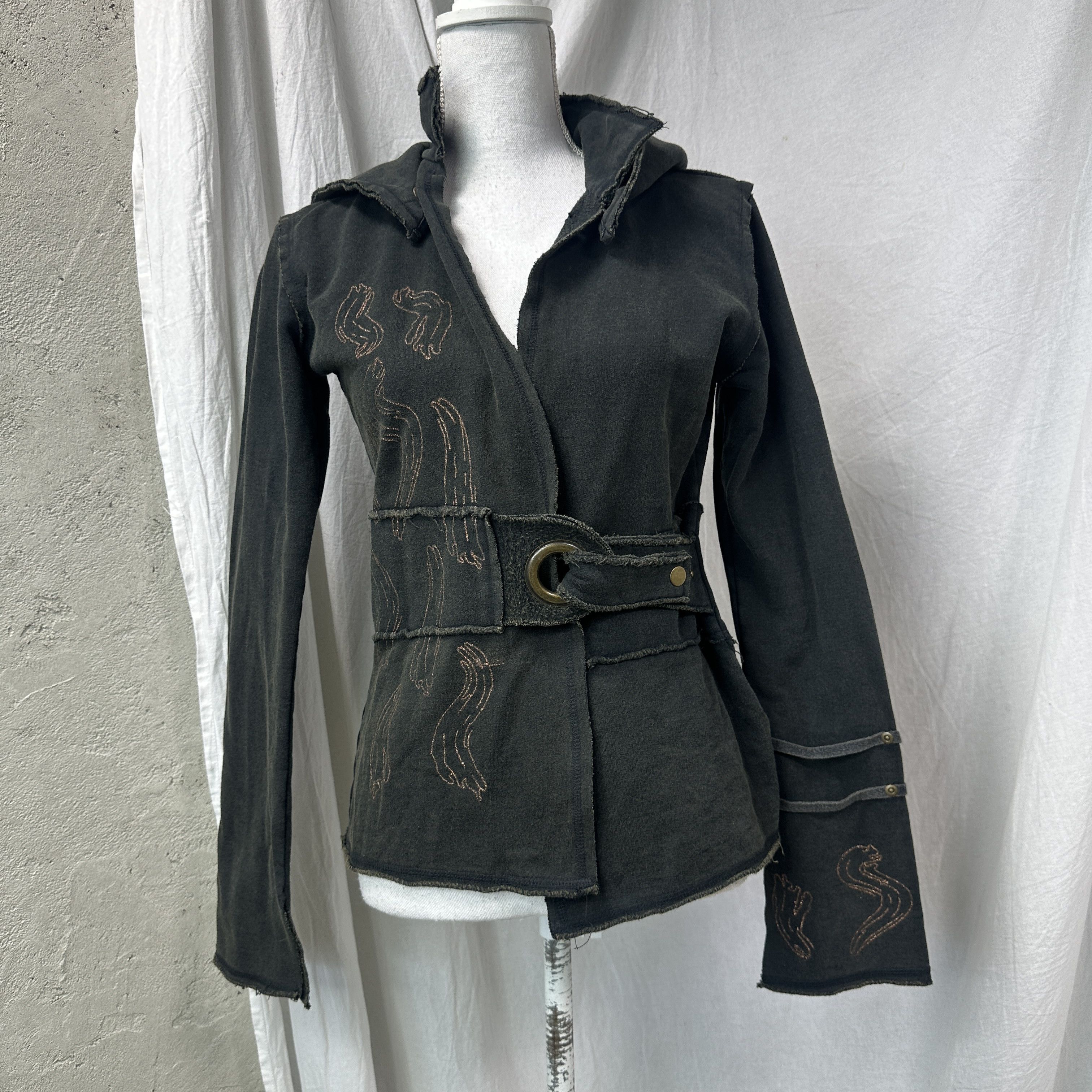 Vintage Vintage Avant Garde Grunge Streetwear Hoodie Y2K Size M / US 6-8 / IT 42-44 - 3 Thumbnail