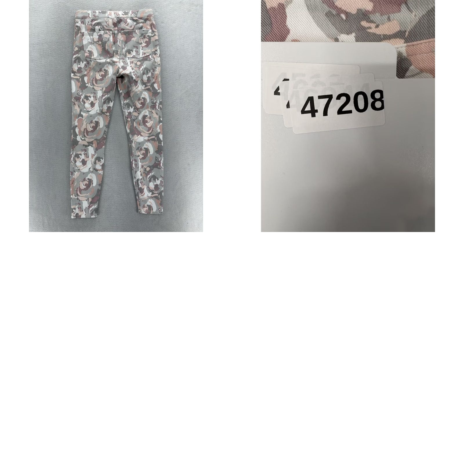 Spanx Spanx Jean-ish Ankle Leggings Womens M Medium Gray Floral Knit Denim Skinny Ankle Size 32" / US 10 / IT 46 - 9 Thumbnail