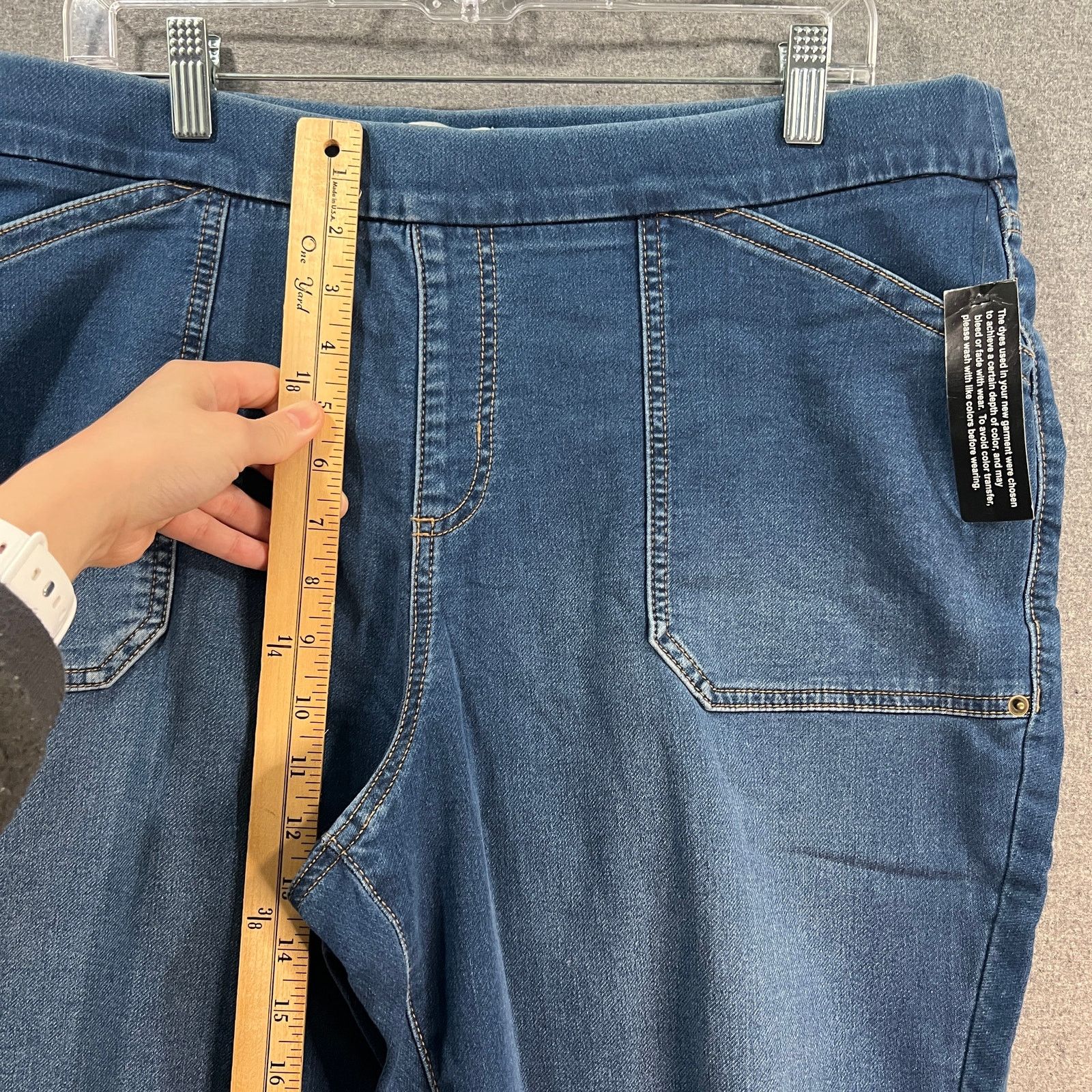 Other Joan Rivers Cotton Blend Stretch Denim Capri Pant w/ Snap Size 36" / US 14 / IT 50 - 8 Thumbnail