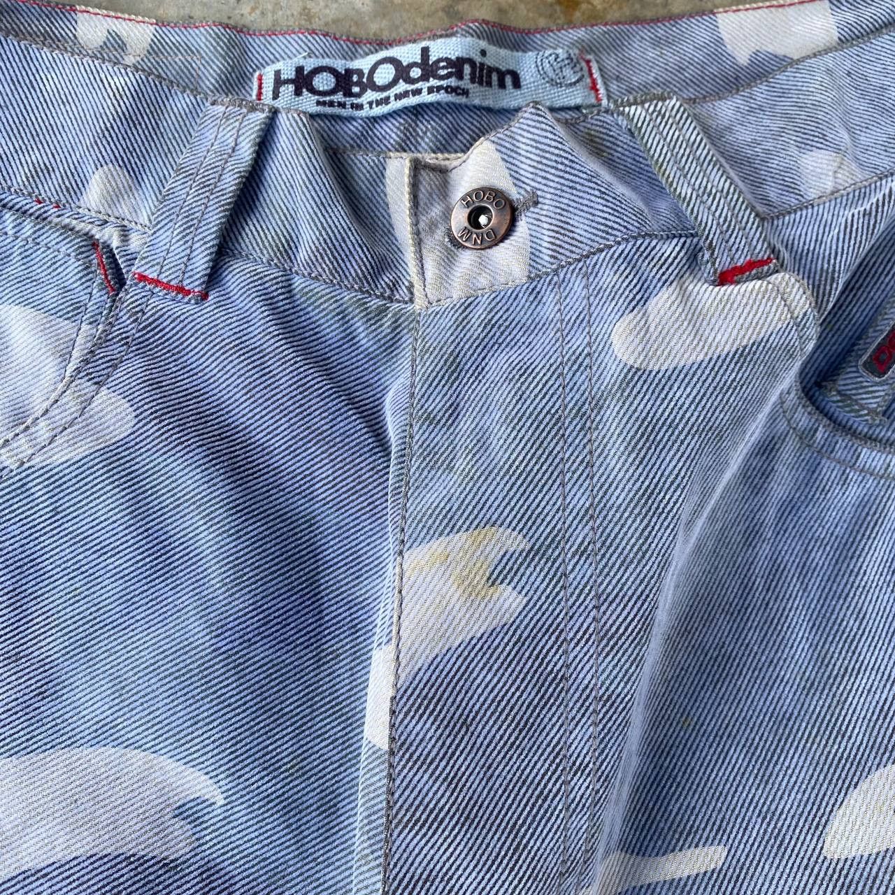 Hobo HOBO DENIM Vintage 90s Wide Leg Blue Camo Skate Pants Baggy Size US 30 / EU 46 - 5 Thumbnail