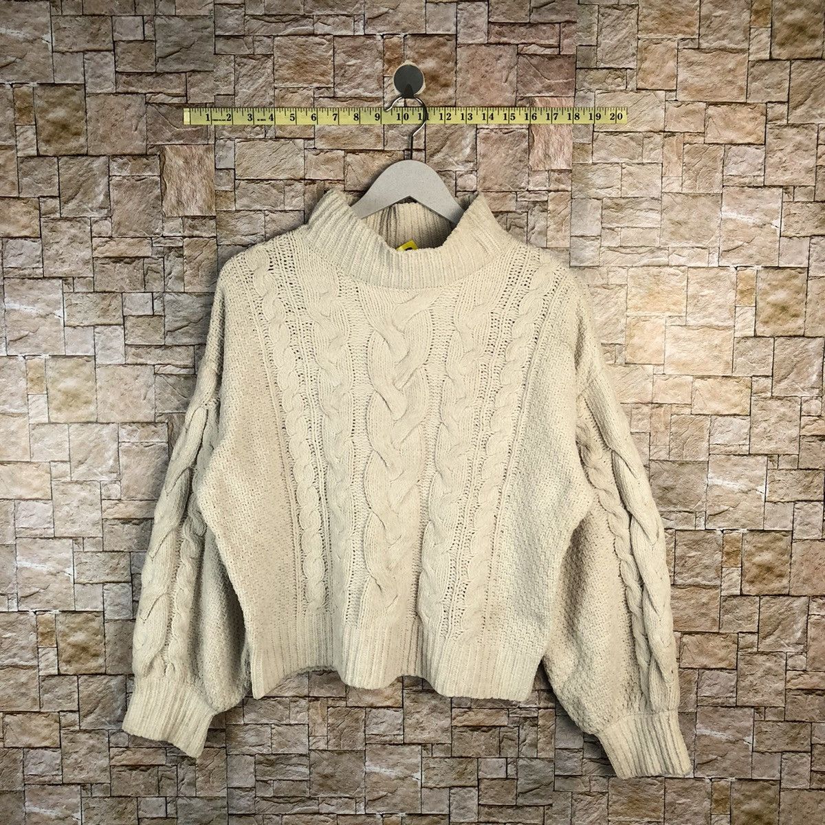 Homespun Knitwear Japan White aran isle cable Knitwear vintage #A871 Size M / US 6-8 / IT 42-44 - 1 Thumbnail