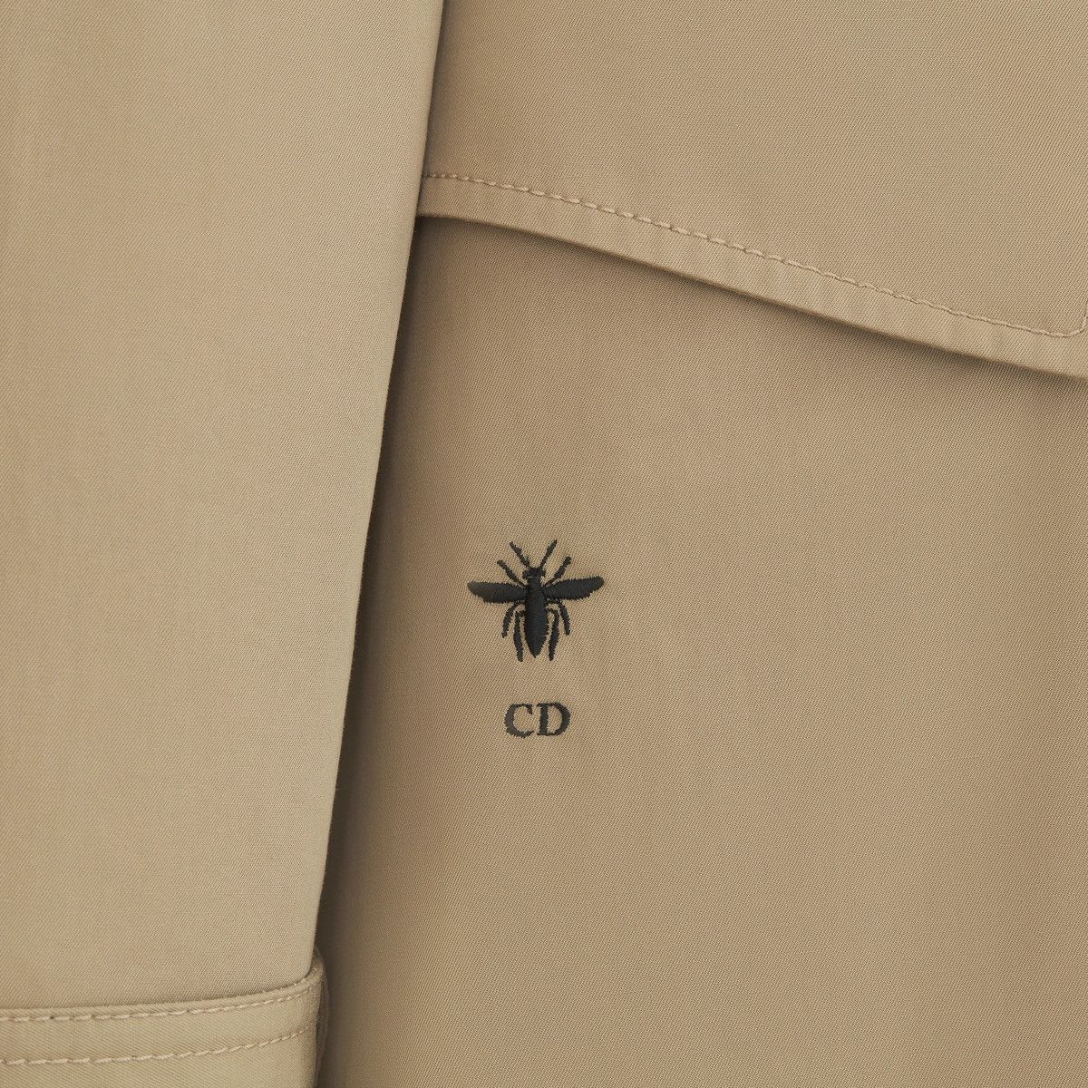 Dior o1bcso1str0225 Coat with Criss Cross Collar in Beige Size L / US 10 / IT 46 - 3 Thumbnail