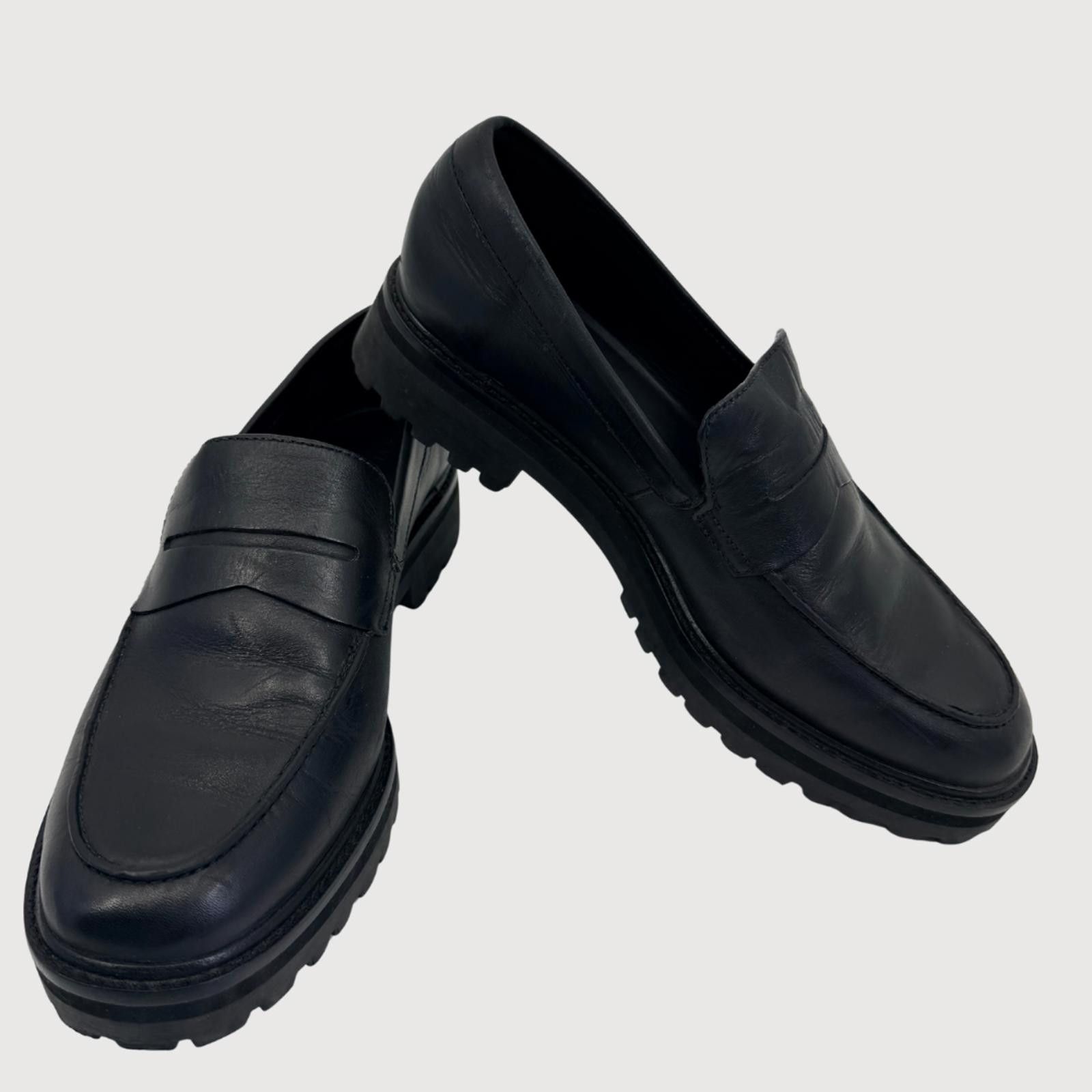 Everlane Everlane The Lug Loafer Black Leather Platform 10 Size US 10 / IT 40 - 3 Thumbnail