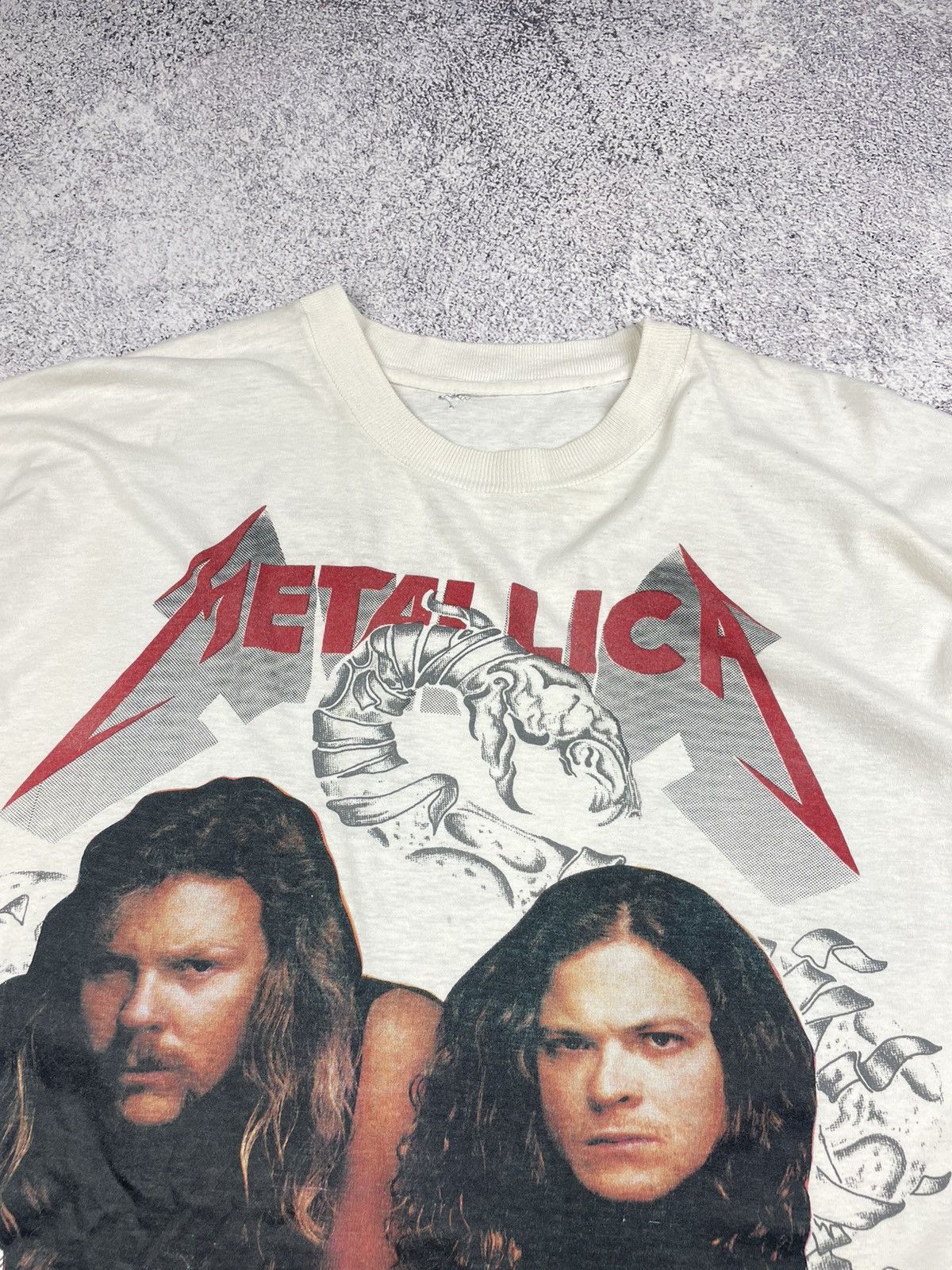 Metallica 90s Metallica Double-Sided Band Tee White Graphic Sz S-M Size US M / EU 48-50 / 2 - 4 Thumbnail