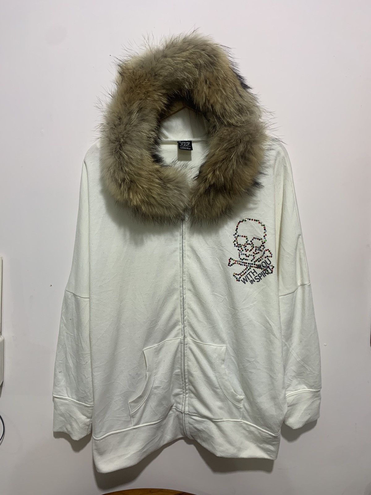 🖤BLACFRIDAY🖤Luxury Izic fur hoodie skull studded lgb ifsix
