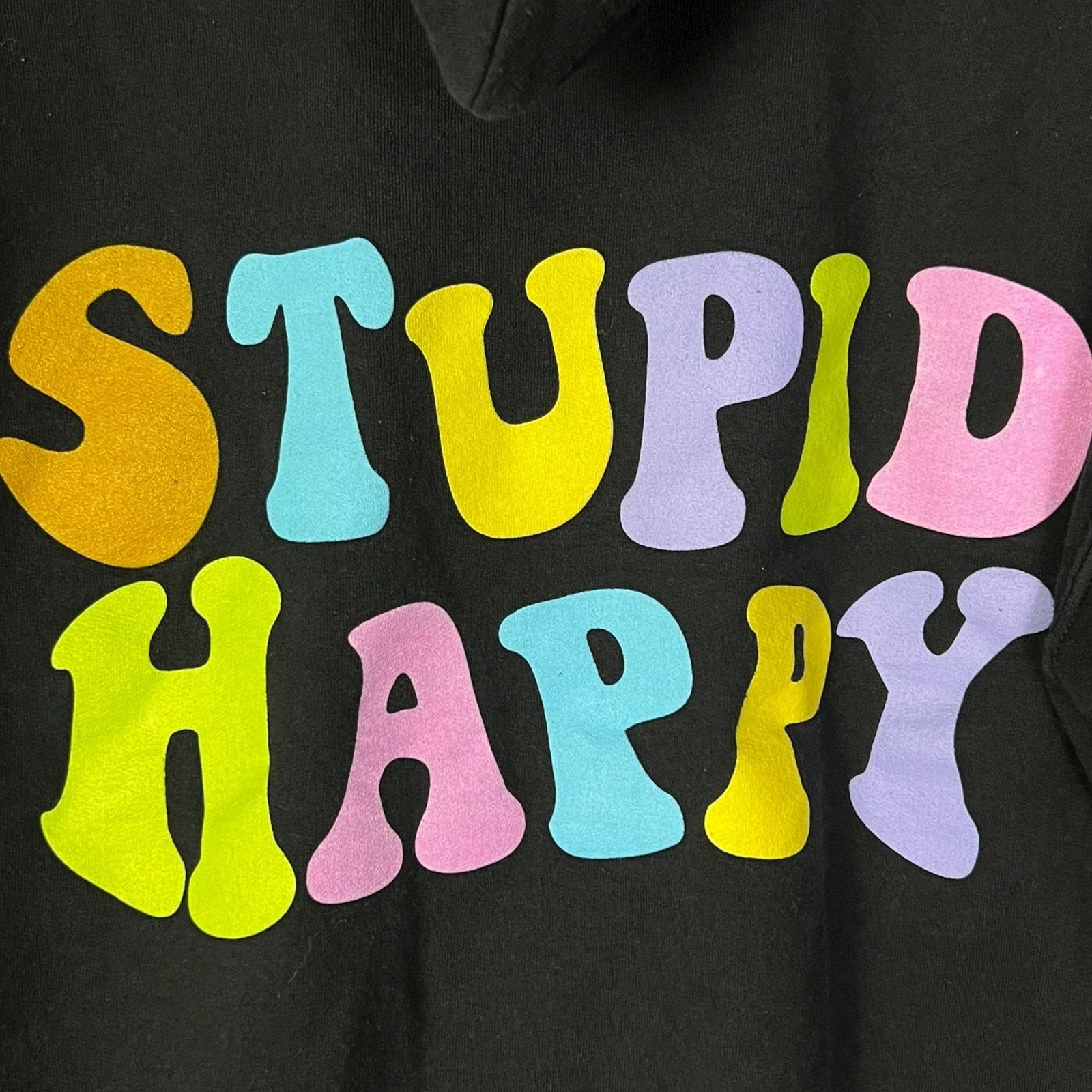 Hanover Hangover Hoodies Men's L Stupid Happy Colorful Print Black Size US L / EU 52-54 / 3 - 5 Thumbnail