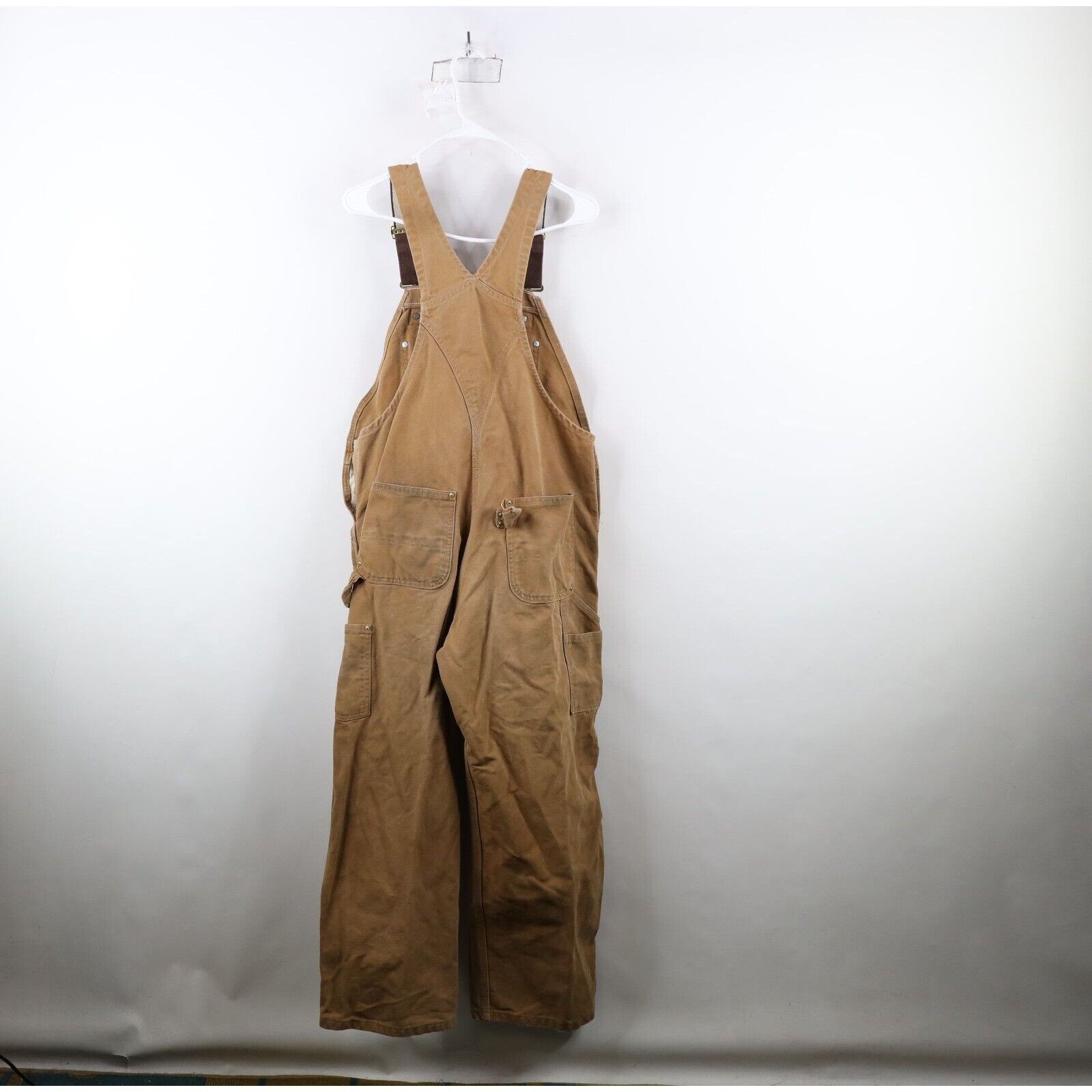 Carhartt × Vintage Vintage Carhartt Thrashed Canvas Double Knee Overalls Size US 36 / EU 52 - 16 Thumbnail