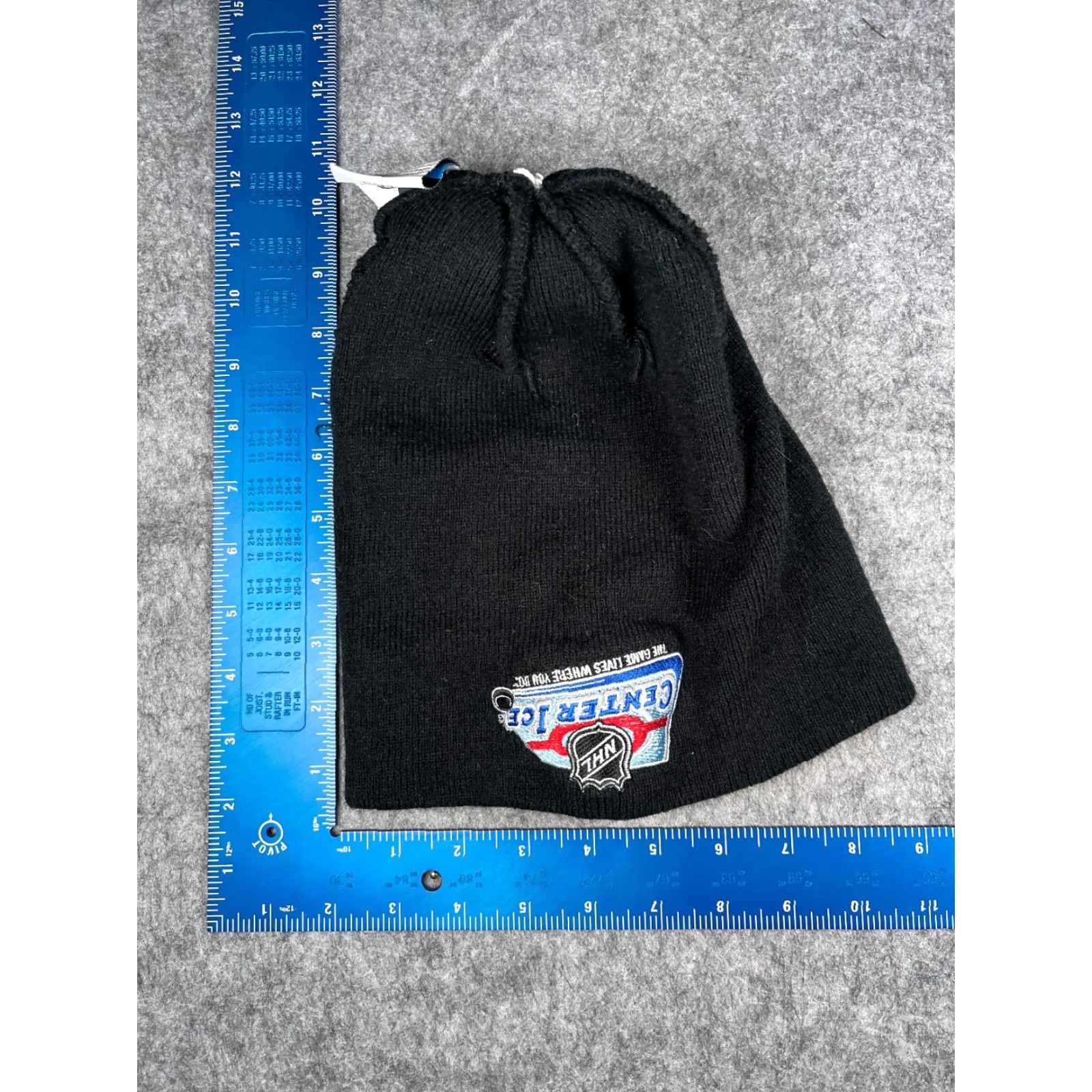 NHL NHL Center Ice Beanie Toque Adult One Size Black Knit 100% Acrylic Pom Cable Hat Mens Beanie Black Size ONE SIZE - 6 Thumbnail