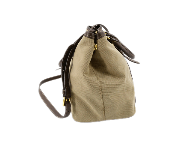 Prada Prada 2-Way Jacquard Canvas Leather Tan Shoulder Bag Size ONE SIZE - 3 Thumbnail