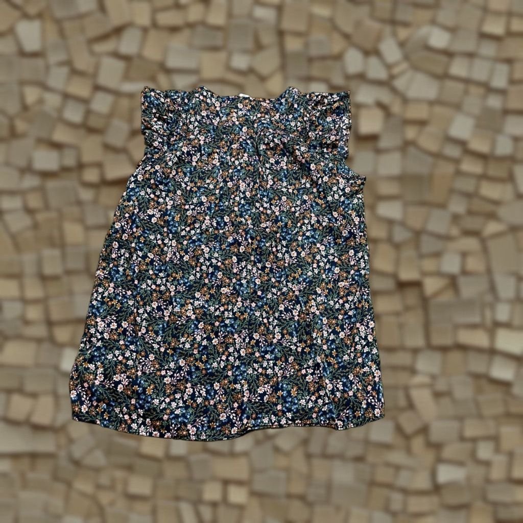 Old Navy Old Navy Blouse Womens M Tall Multicolor V-Neck Floral Ruffle Sleeve Shirt Casual Womens Size M / US 6-8 / IT 42-44 - 1 Thumbnail