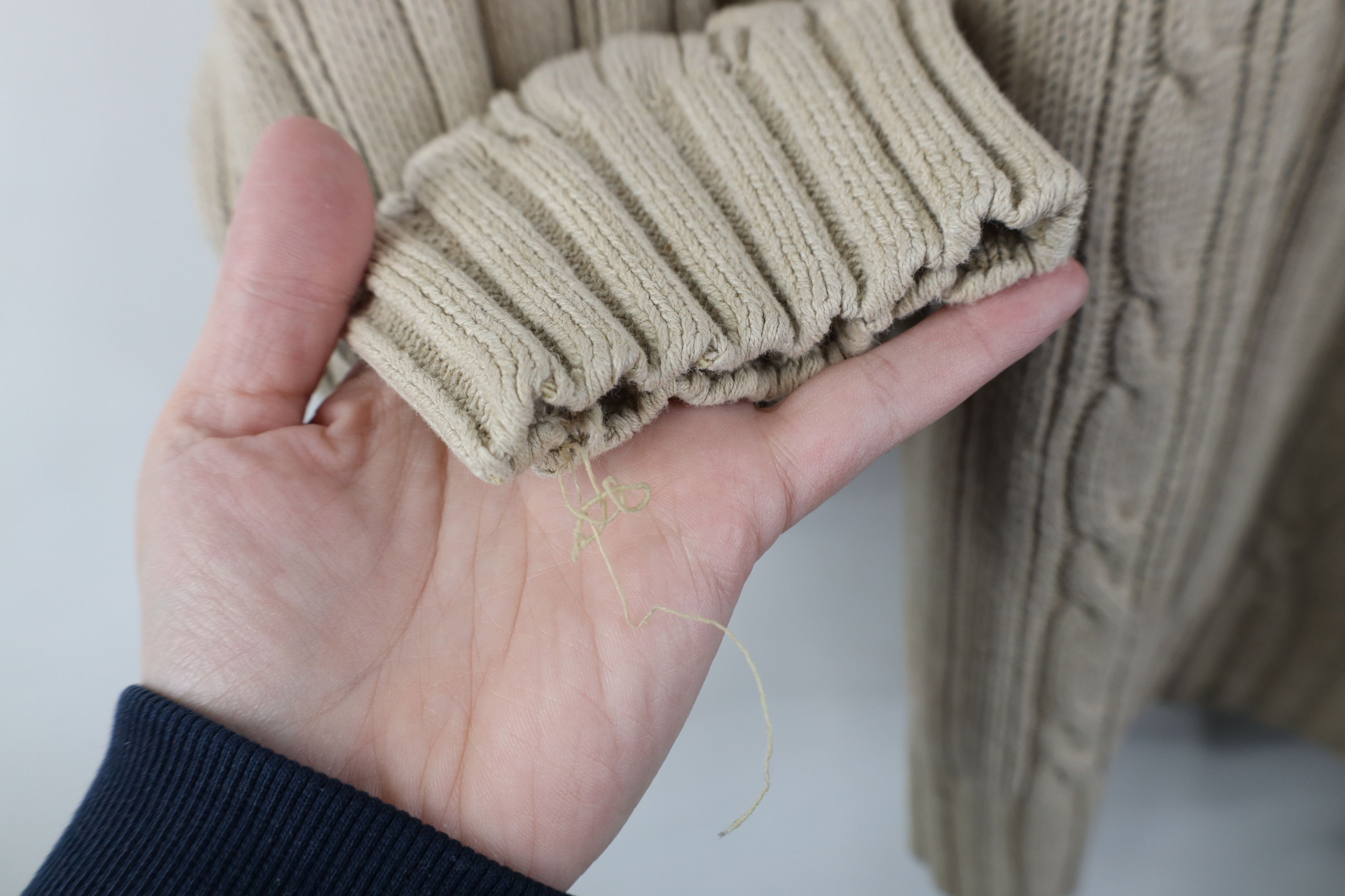 Tommy Hilfiger Vintage 90s Tommy Hilfiger Cable Knit Fisherman Sweater Size US L / EU 52-54 / 3 - 5 Thumbnail