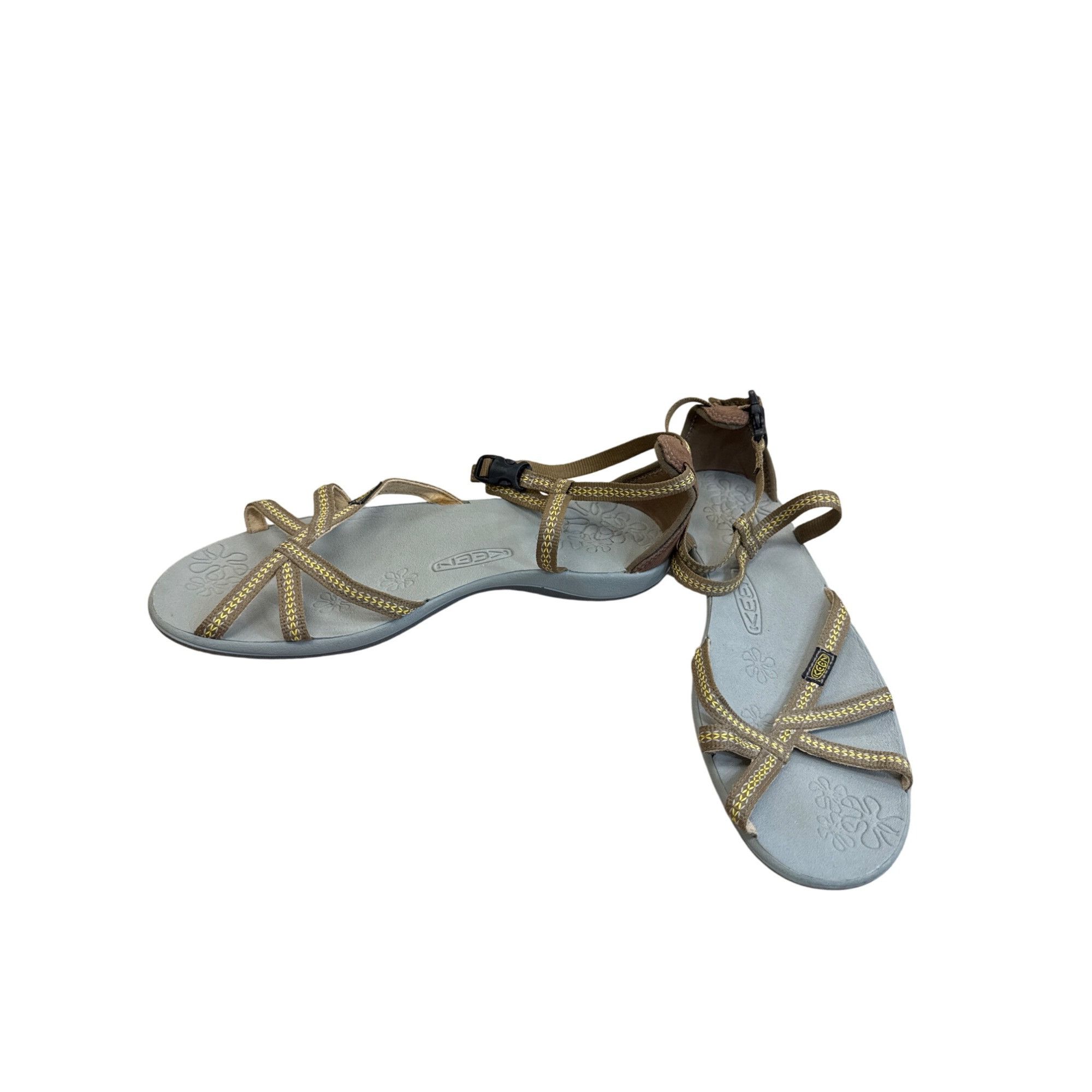 KEEN Keen Womens Ankle Strap Sandals Grey Yellow SKU8087 Size US 9 / IT 39 - 2 Thumbnail
