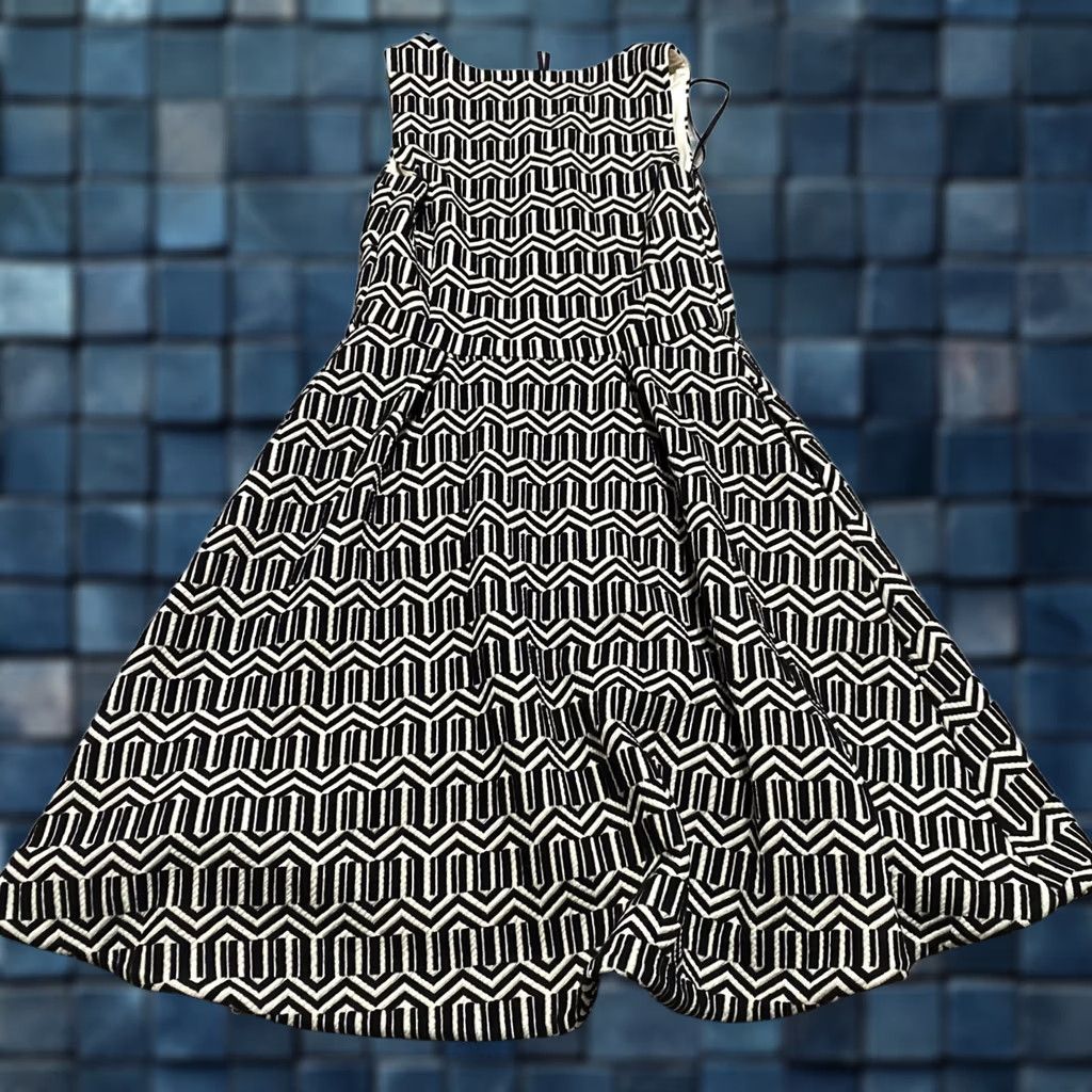 Anthropologie Anthropologie Leifsdottir Womens Dress 2 Black White Geometric Tonnelle Full Zip Multicolor A-Line Adult Regular Size 2 Womens IDK Size XS / US 0-2 / IT 36-38 - 1 Thumbnail