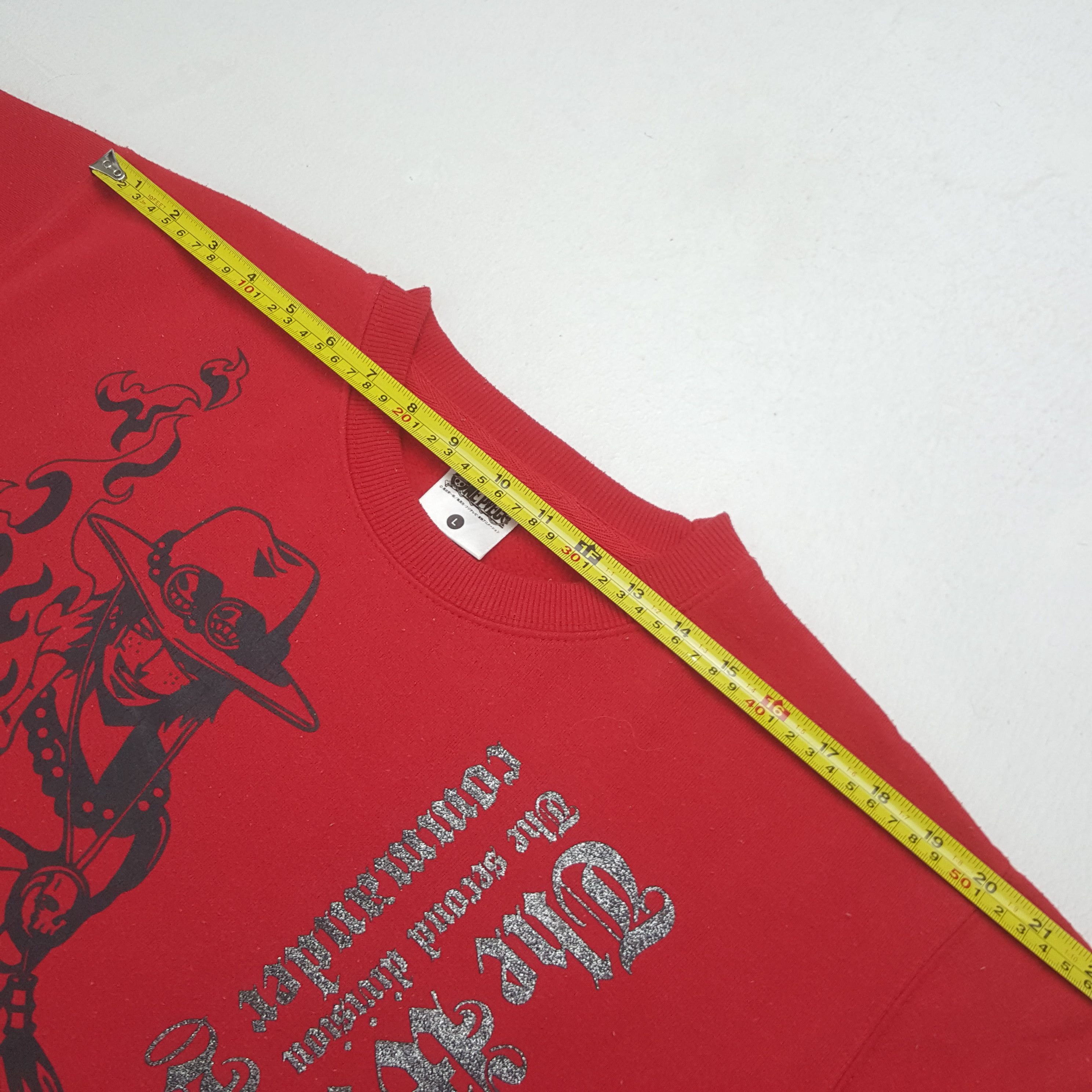 One Piece Vintage One Piece Portgas D. Ace Anime Sweatshirt RR12 Size US L / EU 52-54 / 3 - 7 Thumbnail