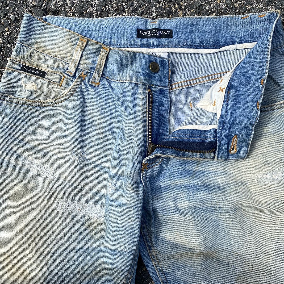 Dolce & Gabbana Vintage Dolce & Gabbana Distressed Denim Jeans Size US 33 - 10 Thumbnail