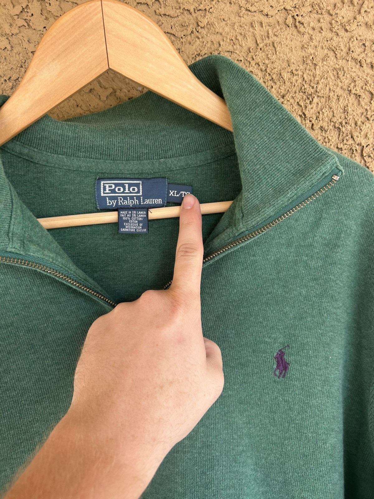 Polo Ralph Lauren Vintage Polo Ralph Lauren Qtr Zip Sweater Size XL Size US XL / EU 56 / 4 - 2 Thumbnail