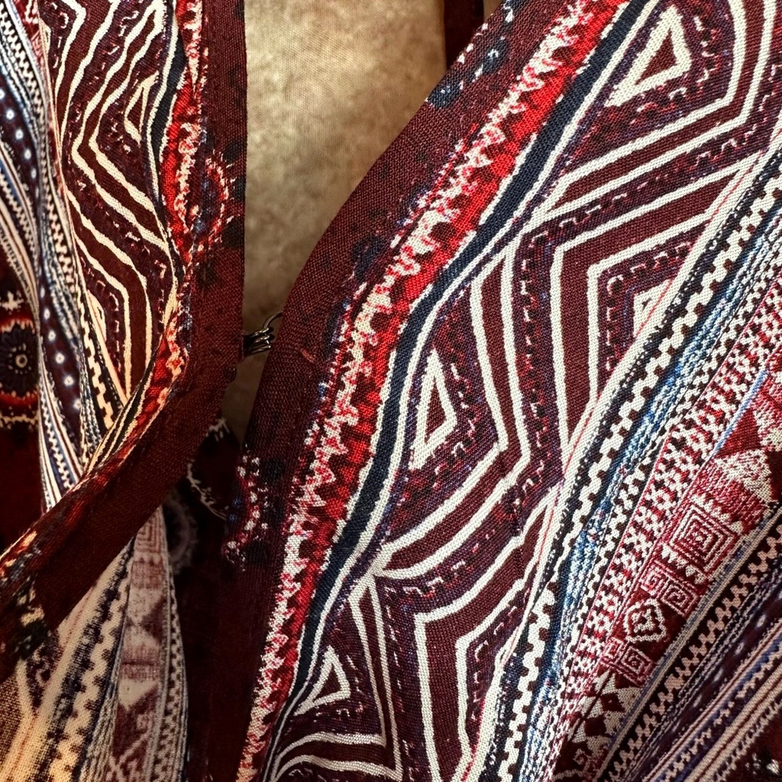 Other Band of Gypsies Paisley Romper - Burgundy - size S Size 28" / US 6 / IT 42 - 10 Thumbnail