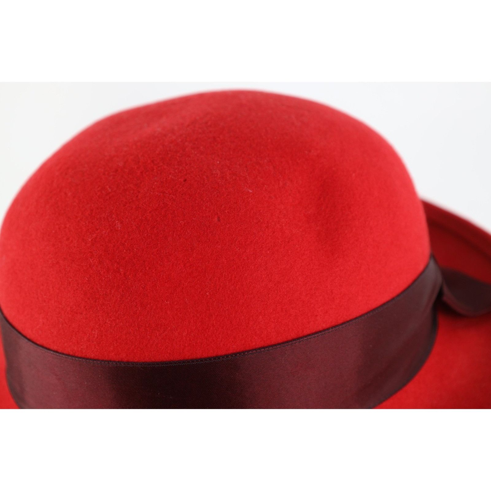 Vintage Vintage 80s 90s Felt Wool Satin Ribbon Bowtie Cloche Hat Size ONE SIZE - 7 Thumbnail