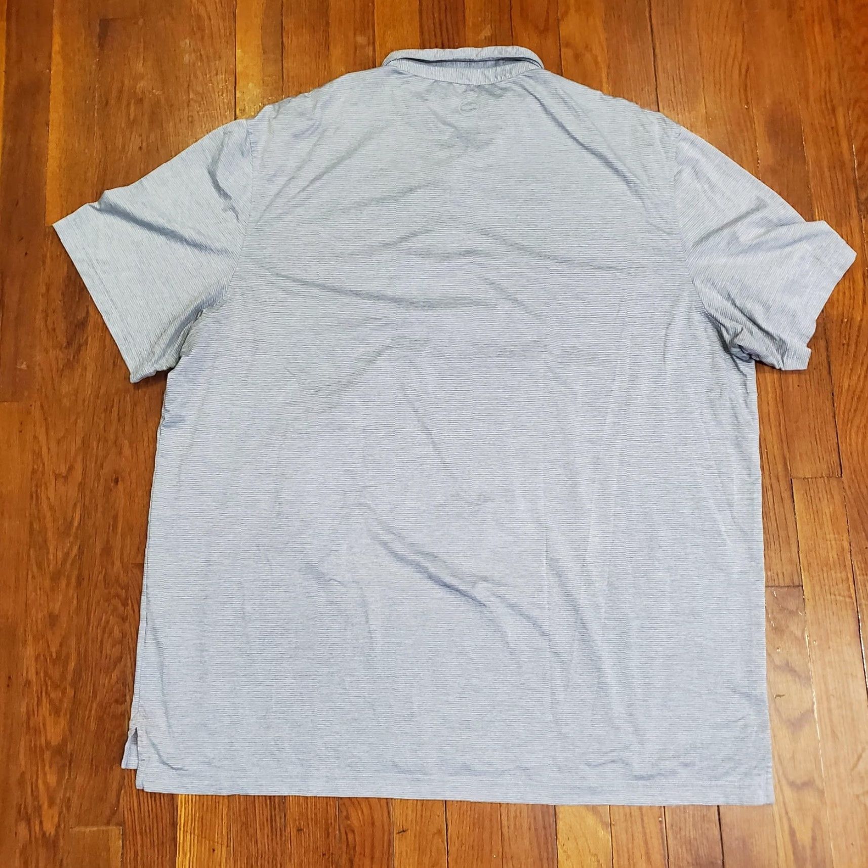 Vineyard Vines Vineyard Vines Polo Shirt Mens 2XL Gray Striped OTG Sankaty Golf Performance Shirt Size US XXL / EU 58 / 5 - 6 Thumbnail
