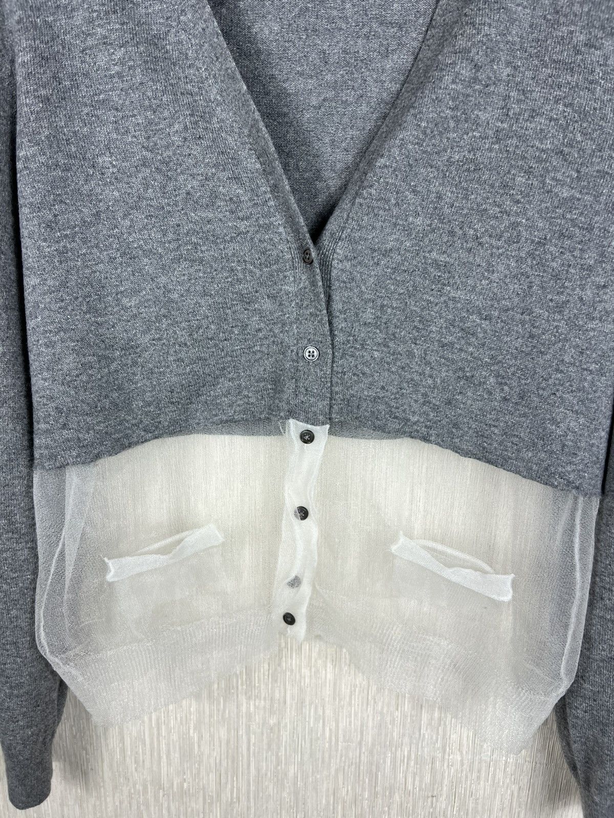 Marc Jacobs Marc Jacobs wool cashmere knit transparent cardigan sweater Size L / US 10 / IT 46 - 11 Thumbnail