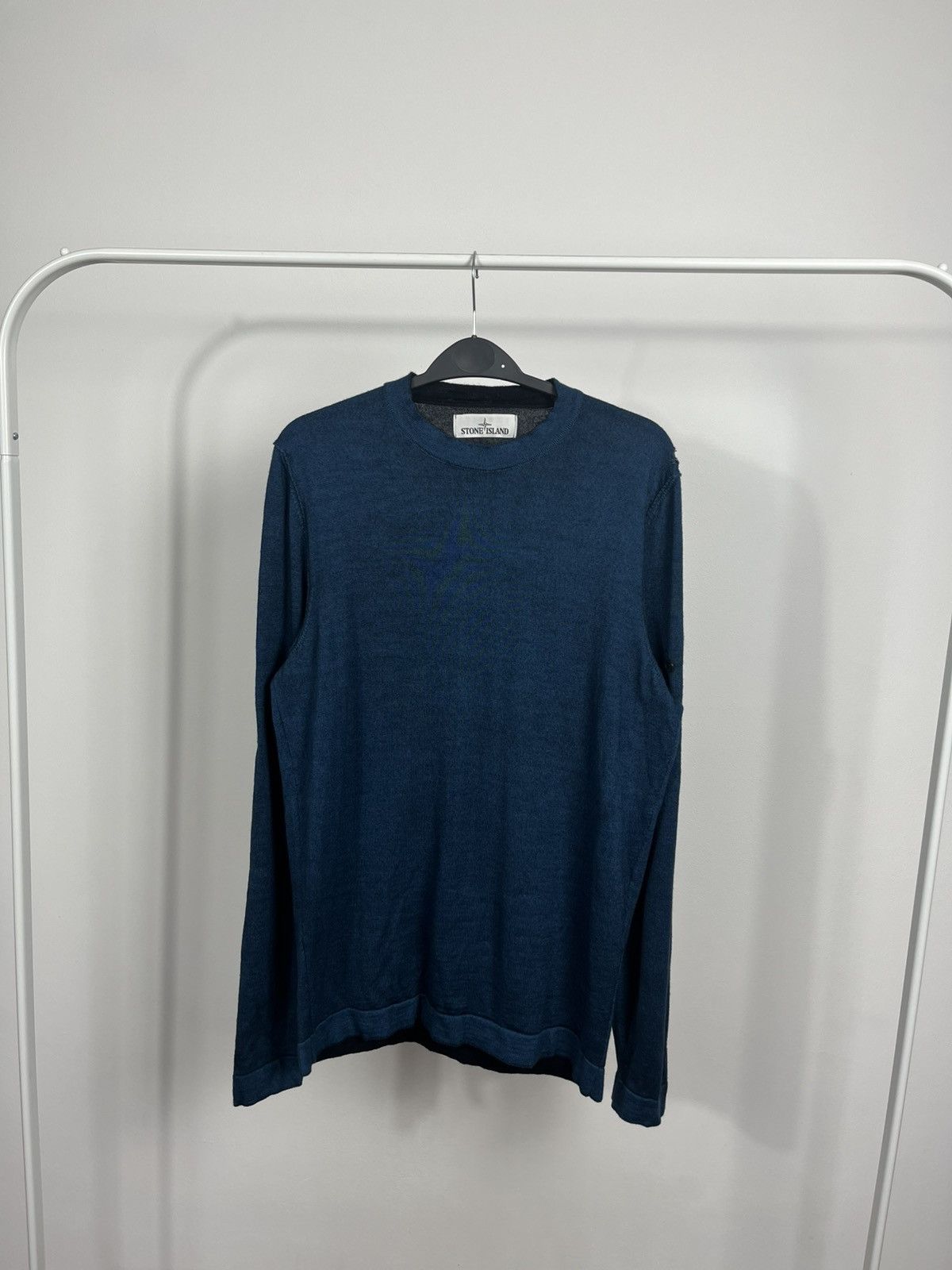 Stone Island Stone Island Blue Knit Long Sleeve Sweater Pullover Crewneck Size US M / EU 48-50 / 2 - 1 Thumbnail