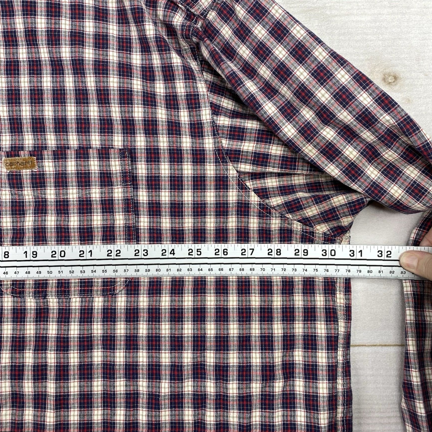 Carhartt VINTAGE Carhartt Shirt 3XL Made in USA Red Plaid Woven Long Sleeve Button Up Mens Size US XXL / EU 58 / 5 - 6 Thumbnail