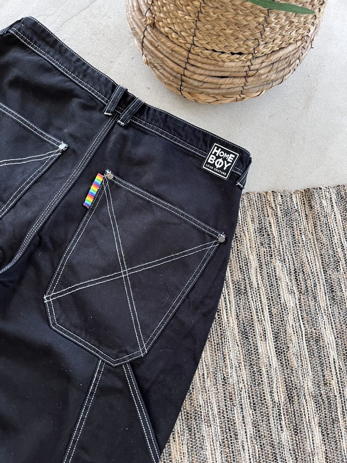 Carhartt Vintage Homeboy Loud Couture Black Baggy Denim Jeans 34x34 Size US 34 / EU 50 - 20 Thumbnail