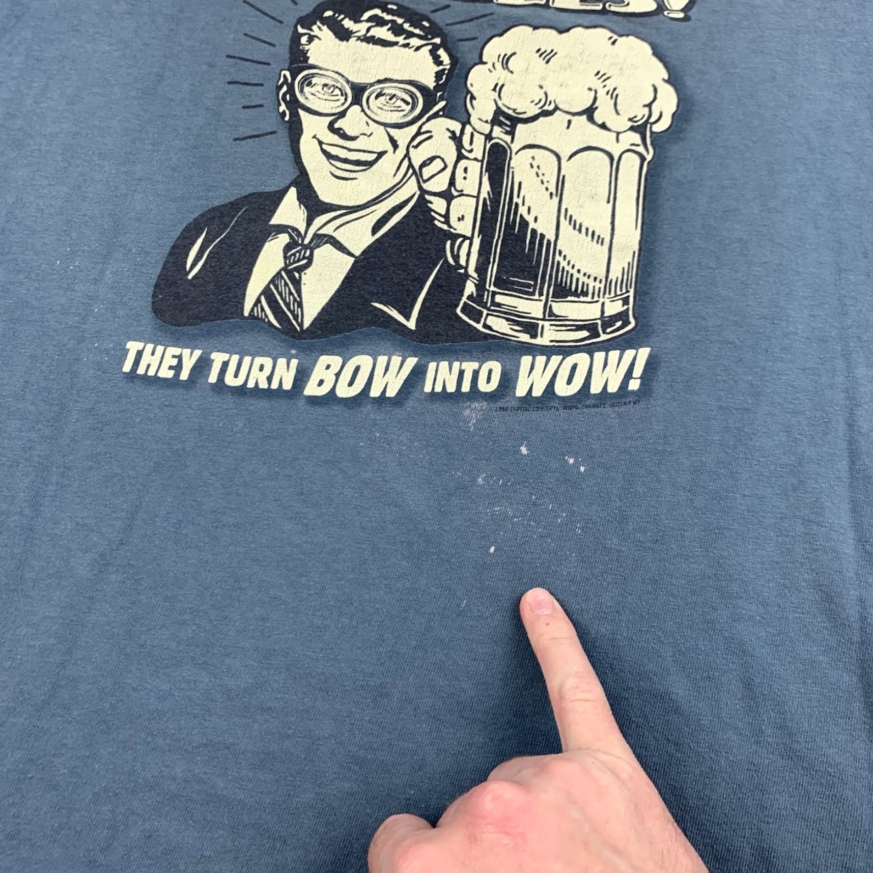 Changes VINTAGE Changes Beer Goggles Shirt Adult Medium Blue Funny 90s Mens Size US M / EU 48-50 / 2 - 4 Thumbnail