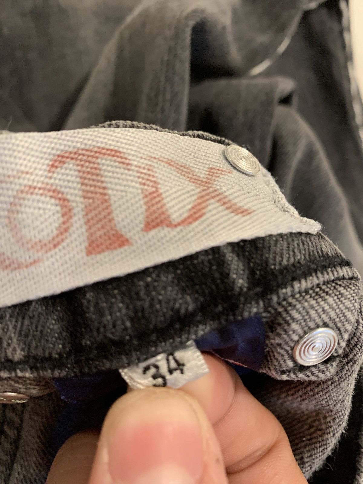 Japanese Brand Vintage Xotix leather detailed baggy jeans Size US 34 / EU 50 - 10 Thumbnail