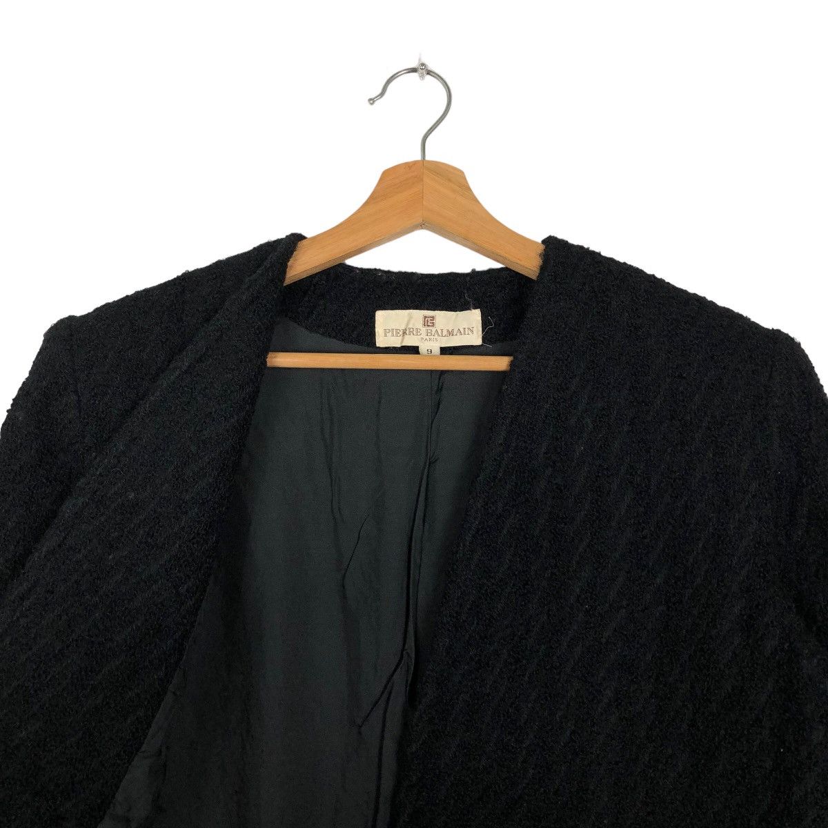 Vintage 🔥Rare Vintage Mohair Wool Jacket Pierre Balmain Paris Size M / US 6-8 / IT 42-44 - 10 Thumbnail